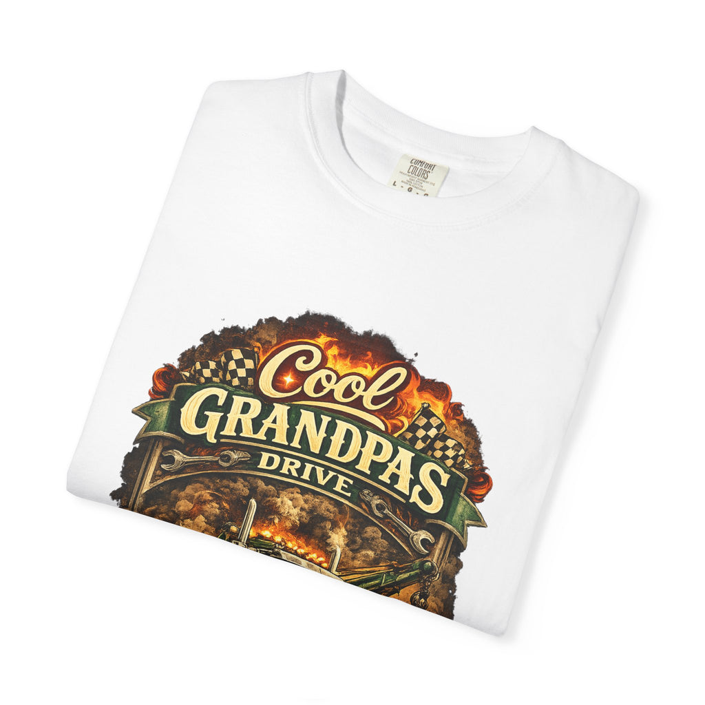 Cool Grandpas Drive Tow Trucks T-Shirt — Vintage Truck Graphic Tee for Grandfather