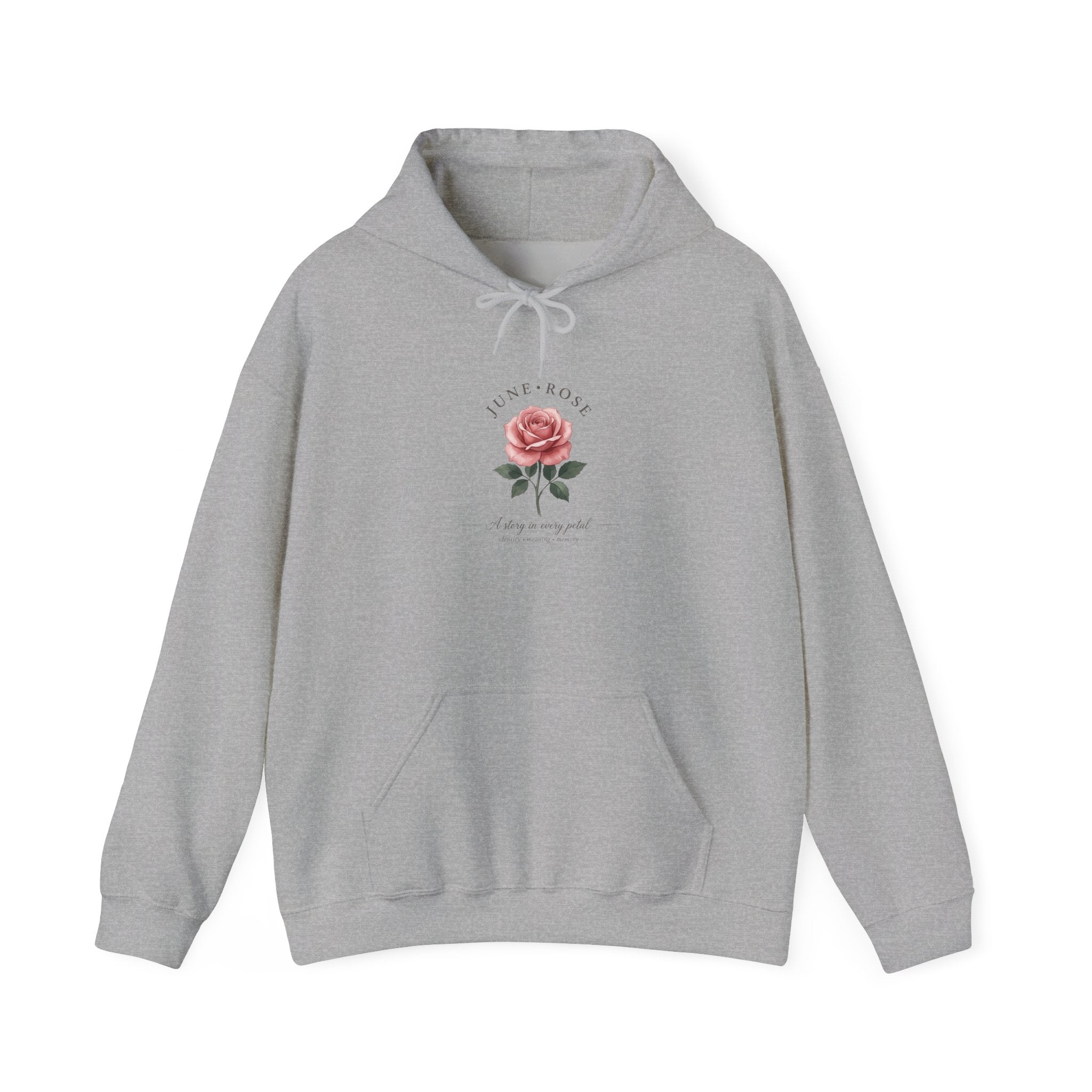 Birth Month Rose Hoodie | Birth Flower, Watercolor Botanical, Personalized