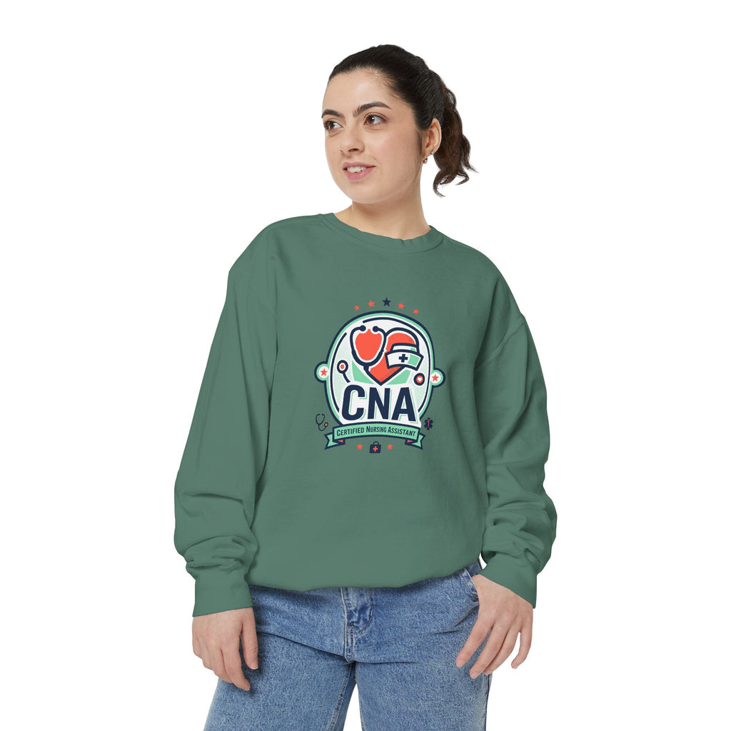 CNA Heart Stethoscope Sweatshirt — Certified Nursing Assistant Crewneck