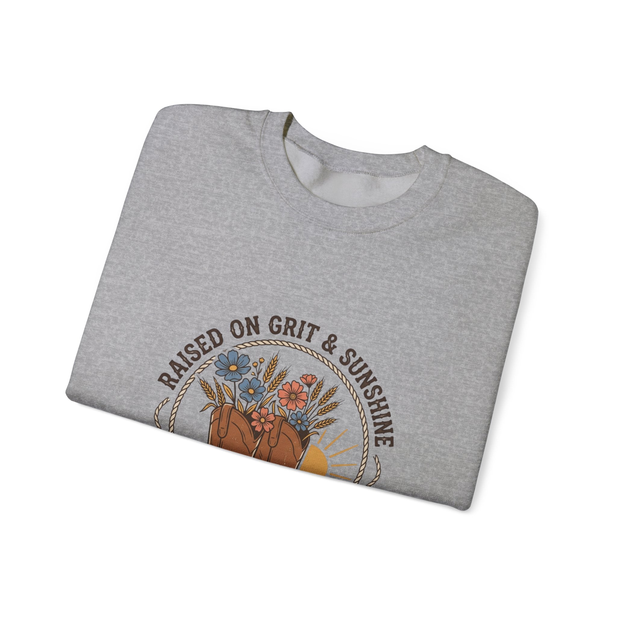 Raised on Grit & Sunshine Sweatshirt | Western Cowgirl Rustic Prairie