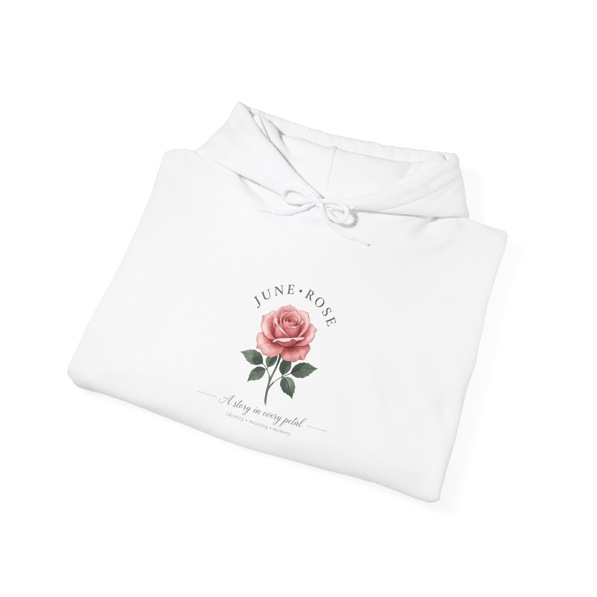 Birth Month Rose Hoodie | Birth Flower, Watercolor Botanical, Personalized