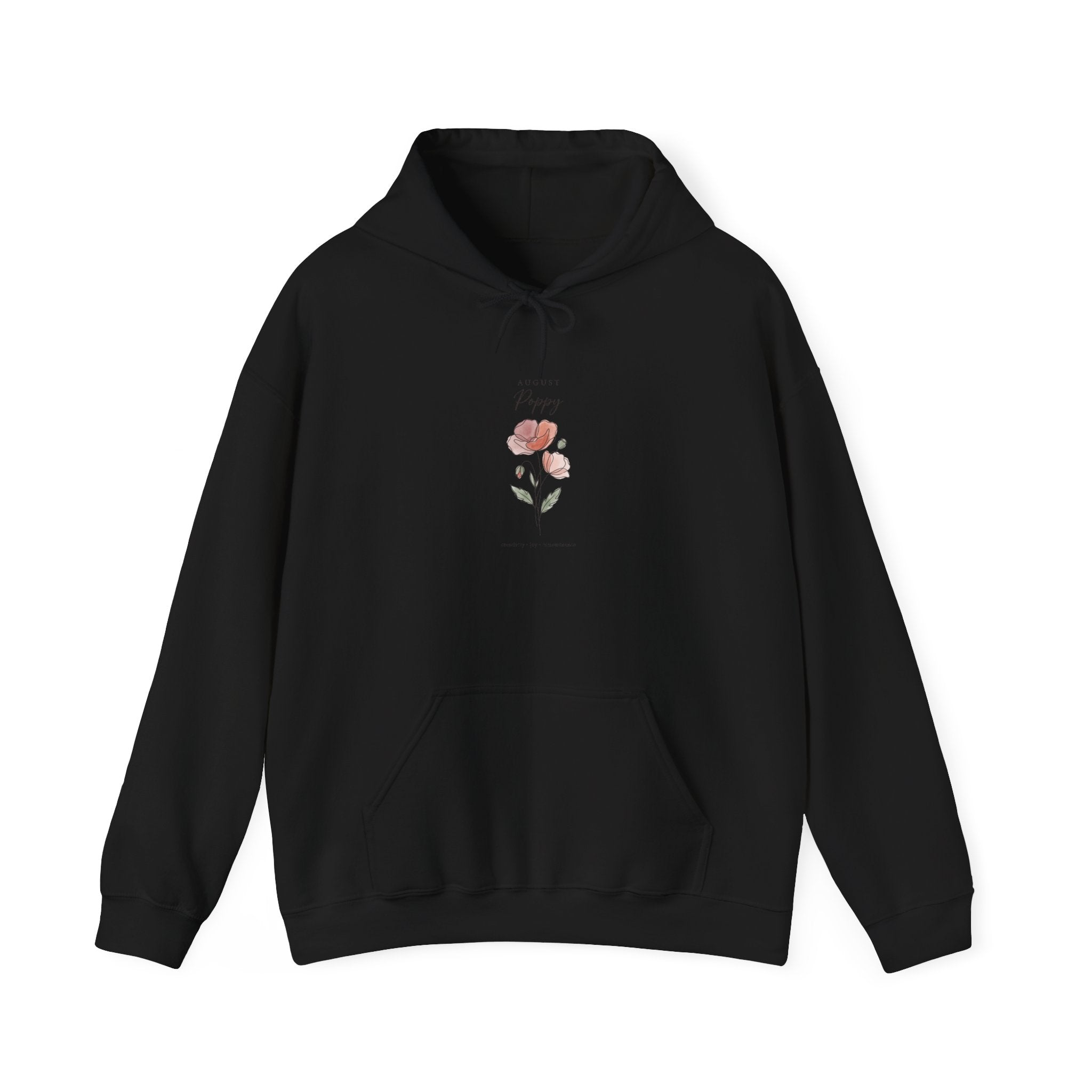 Birth Month Flower Hoodie | Personalized Botanical Watercolor, Custom Name