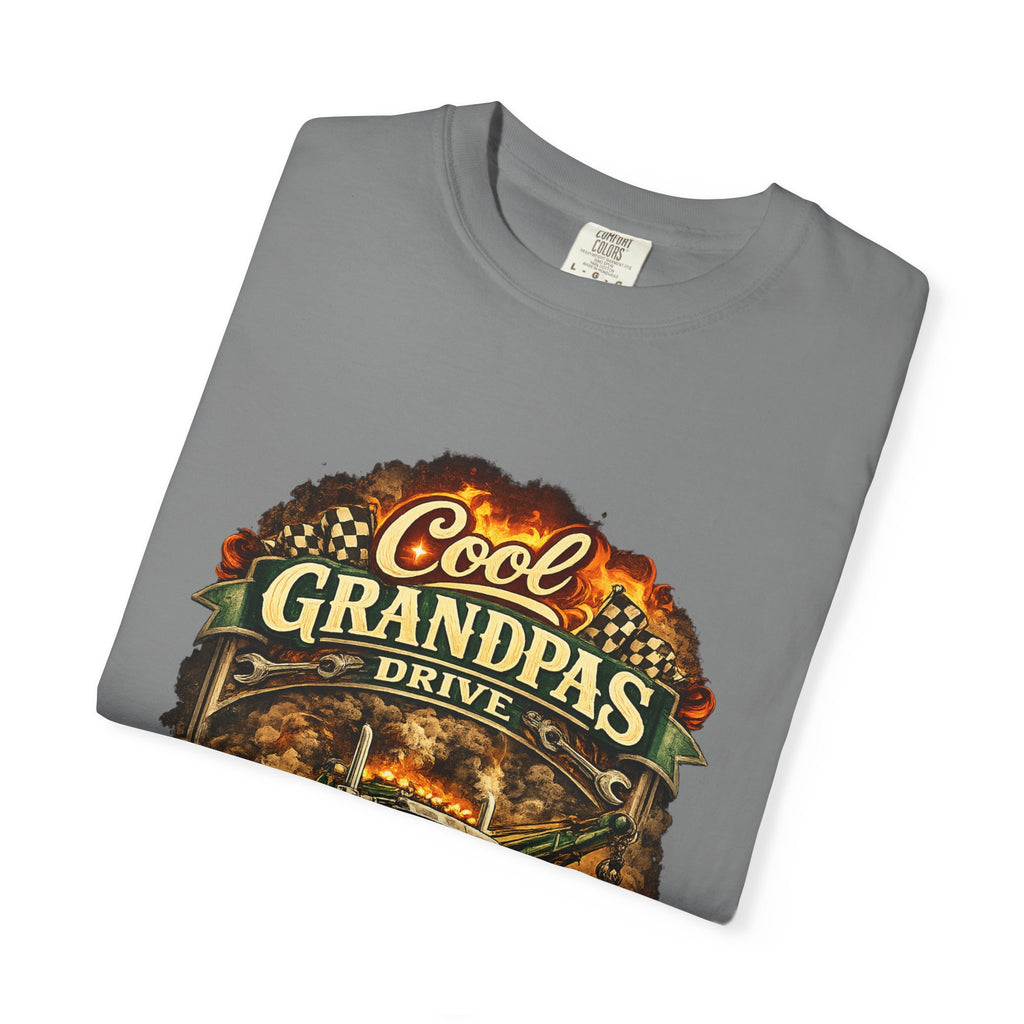 Cool Grandpas Drive Tow Trucks T-Shirt — Vintage Truck Graphic Tee for Grandfather