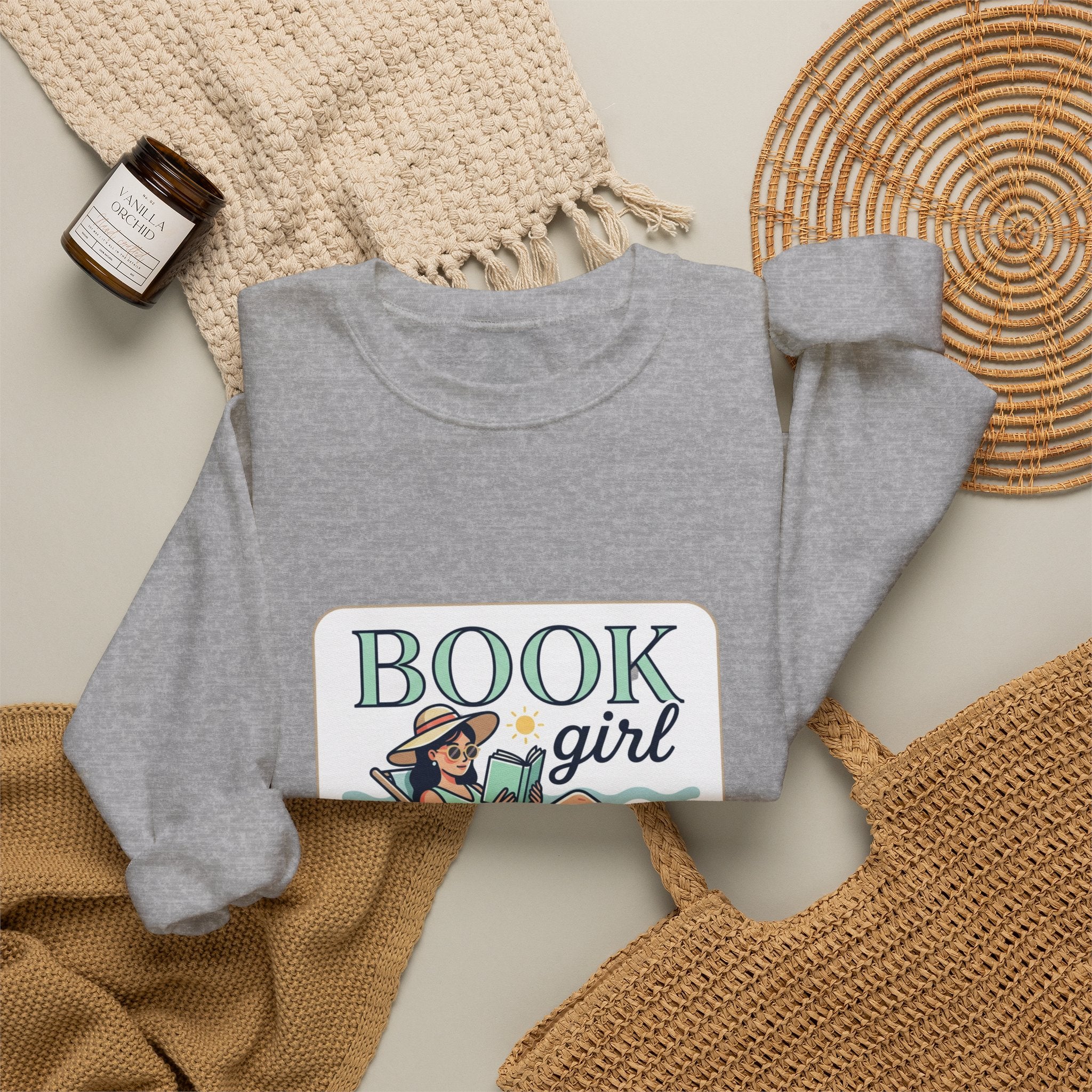 Book Girl Summer Crewneck Sweatshirt | BookTok, Reading Aesthetic
