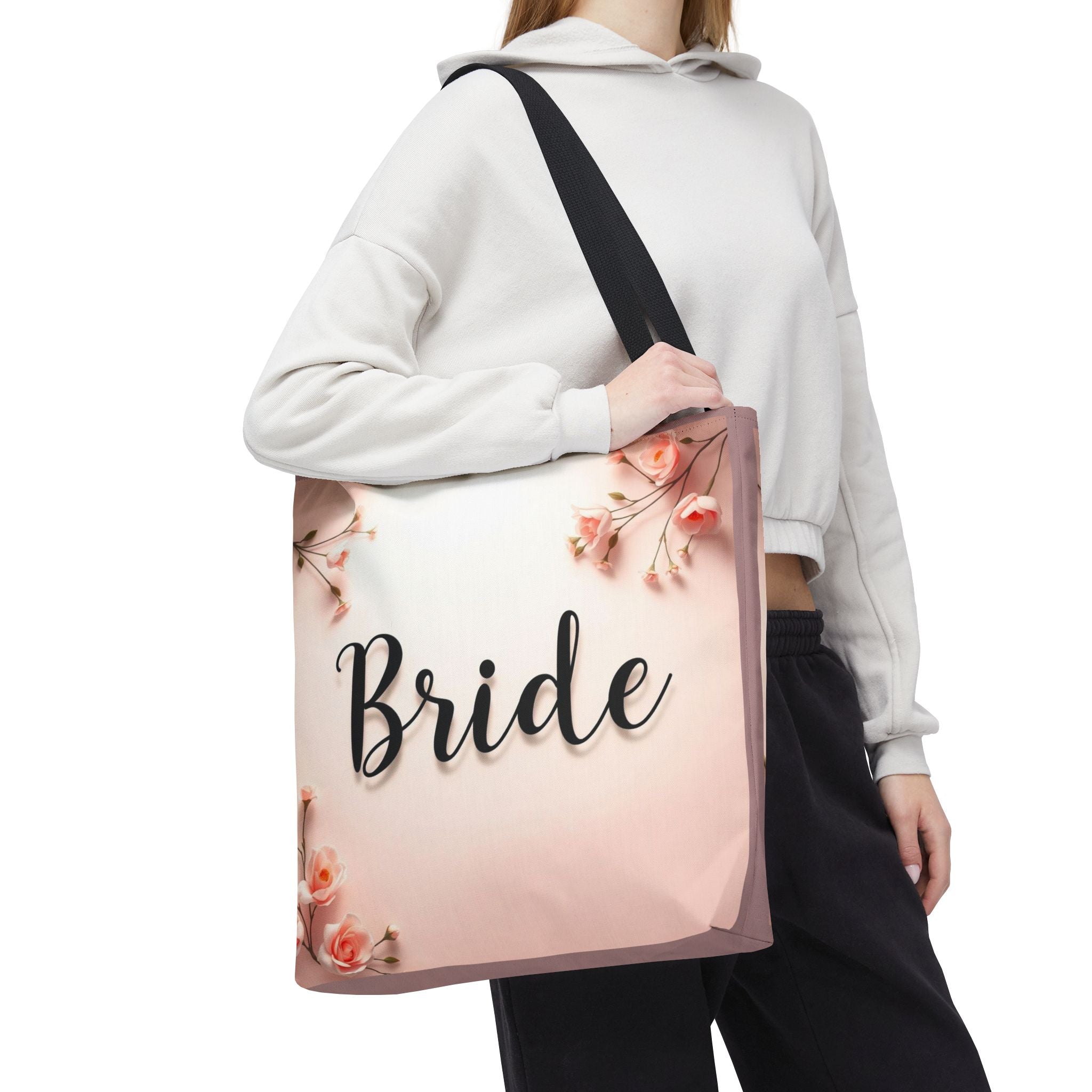Bride Floral Tote Bag – Pink Bridal Shower & Bachelorette Gift