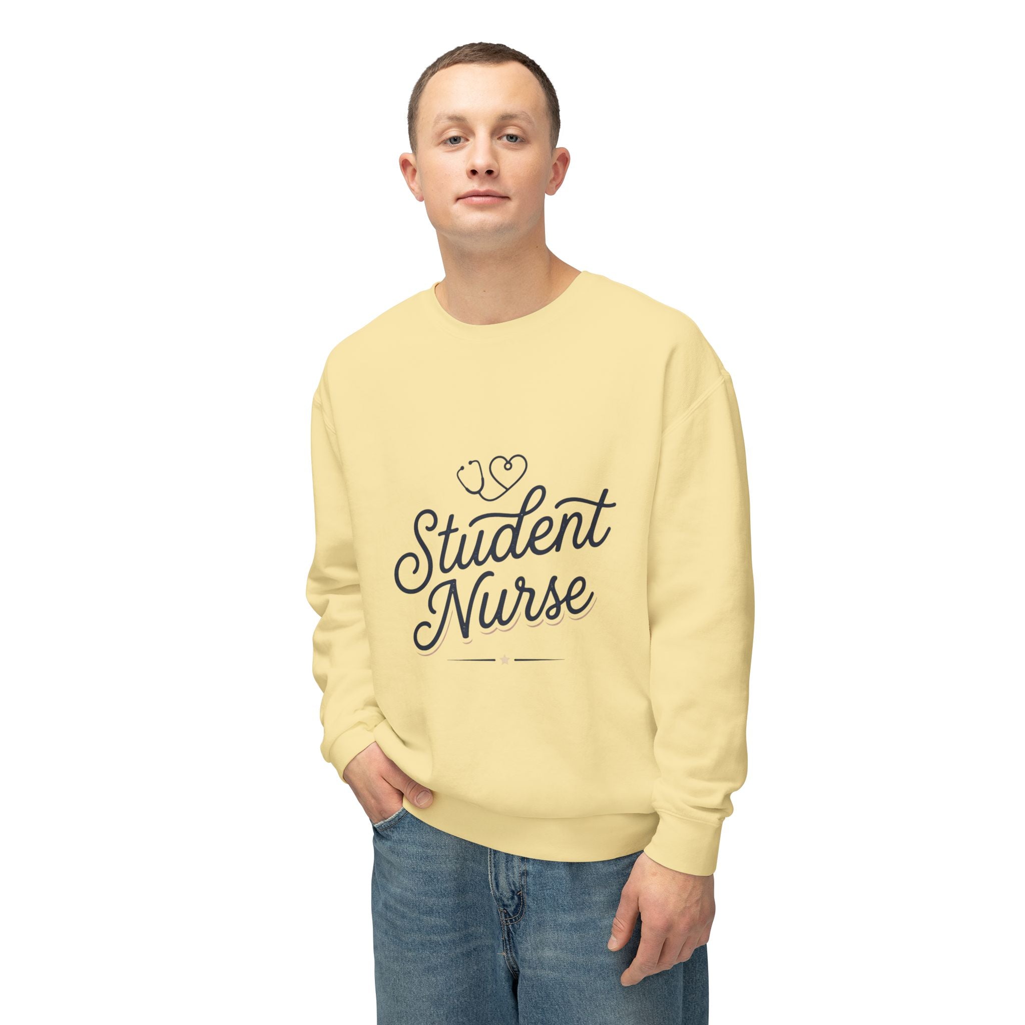 Student Nurse Crewneck Sweatshirt — Cute Stethoscope Nursing School Gift