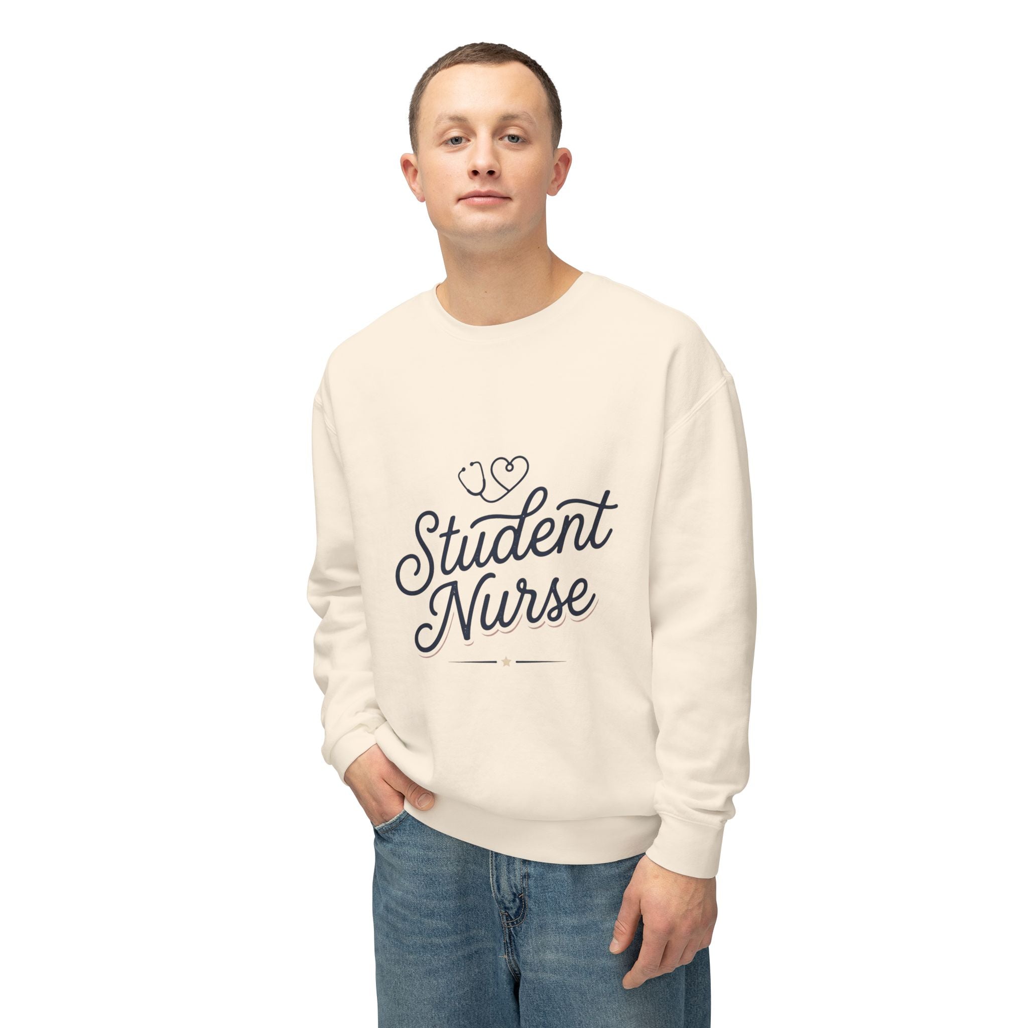 Student Nurse Crewneck Sweatshirt — Cute Stethoscope Nursing School Gift