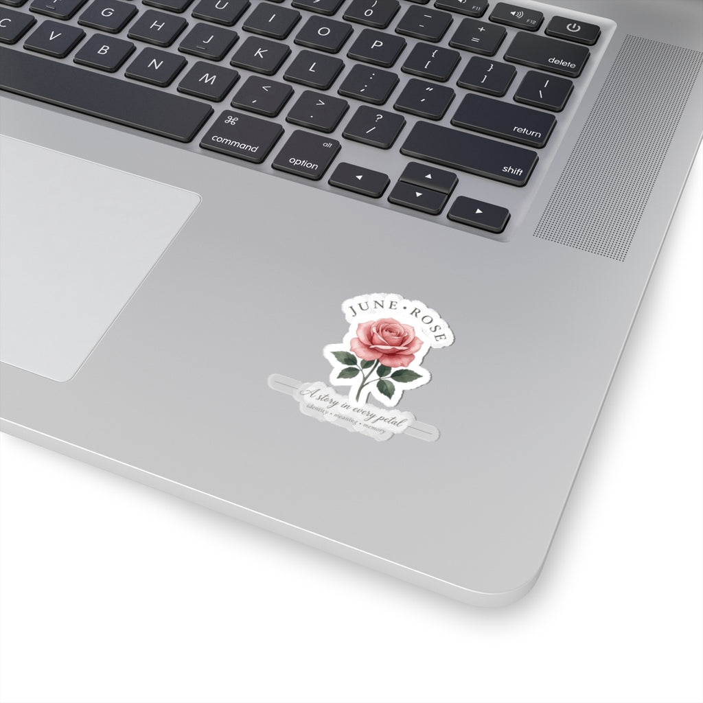 June Rose Botanical Sticker | Birth Month Flower, Watercolor, Personalized