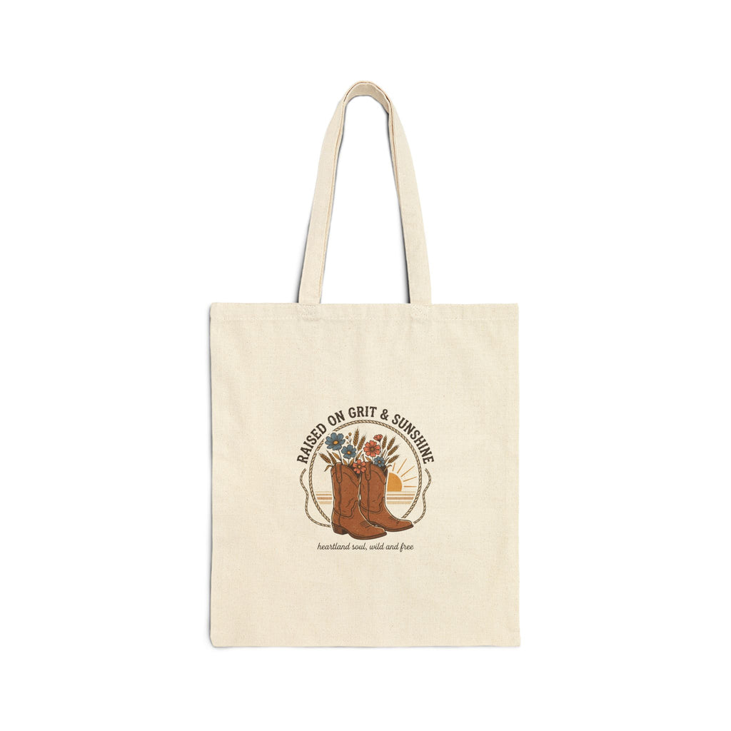 Boots & Sunshine Tote | western cowgirl rustic prairie canvas