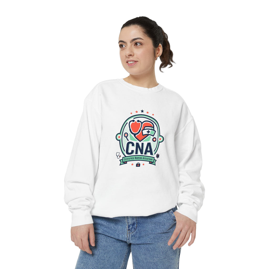 CNA Heart Stethoscope Sweatshirt — Certified Nursing Assistant Crewneck