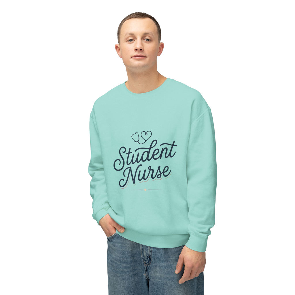 Student Nurse Crewneck Sweatshirt — Cute Stethoscope Nursing School Gift