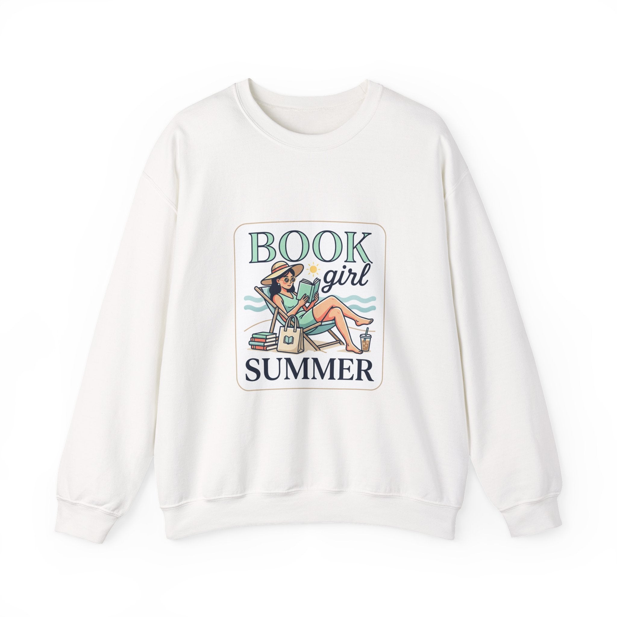 Book Girl Summer Crewneck Sweatshirt | BookTok, Reading Aesthetic