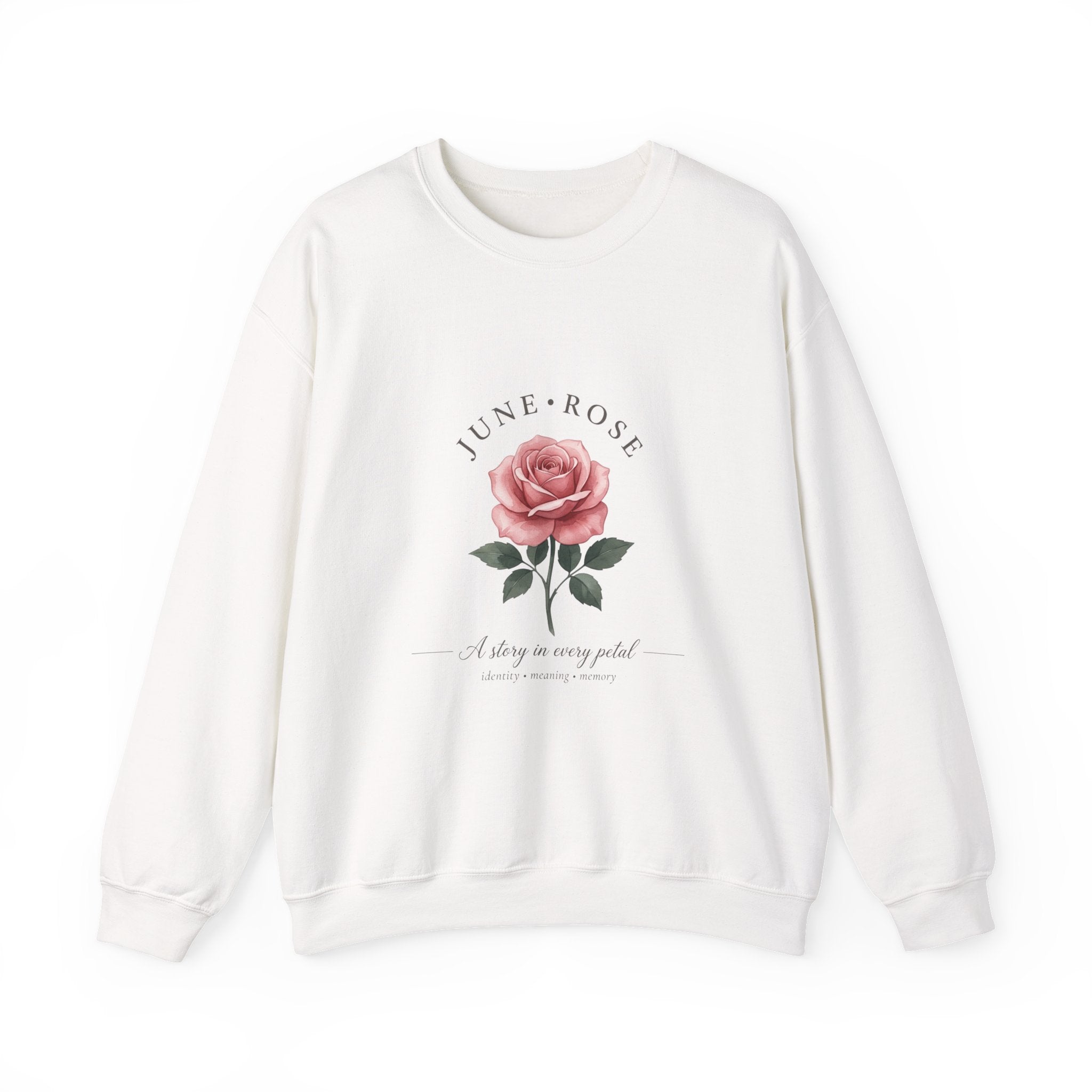 June Rose Birth Month Sweatshirt | Birth Flower, Botanical Watercolor
