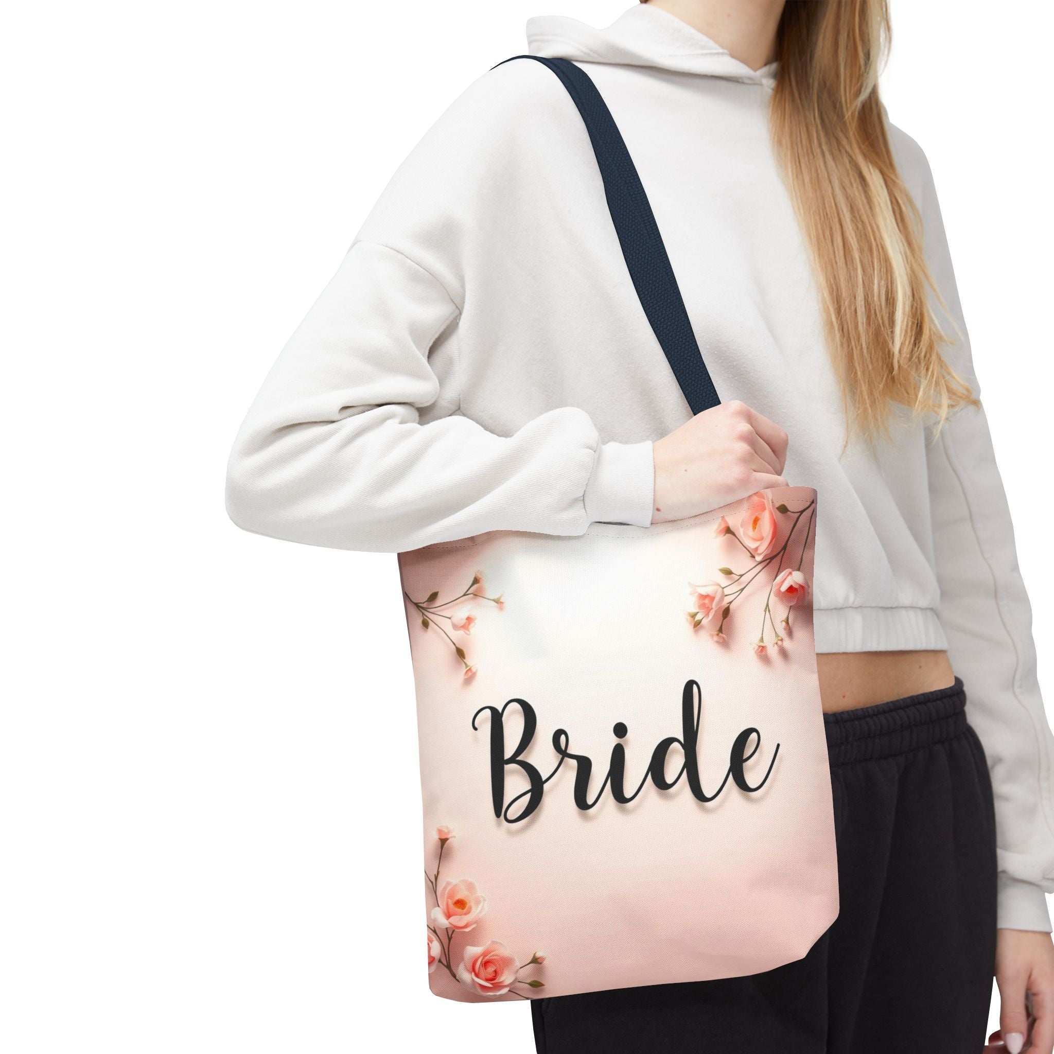 Bride Floral Tote Bag – Pink Bridal Shower & Bachelorette Gift