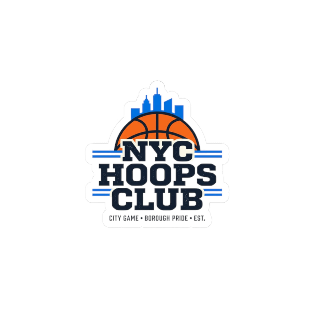 NYC Hoops Club Varsity Basketball Sticker | city basketball, collegiate