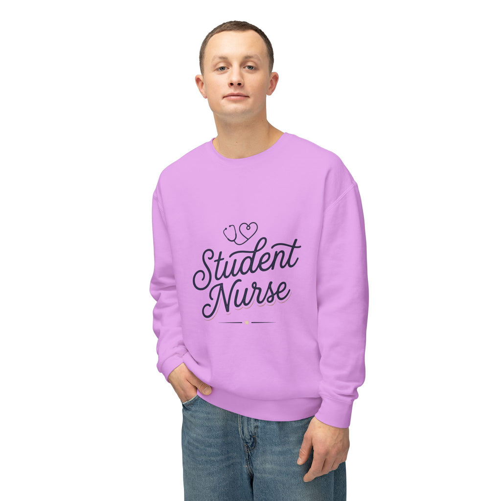 Student Nurse Crewneck Sweatshirt — Cute Stethoscope Nursing School Gift