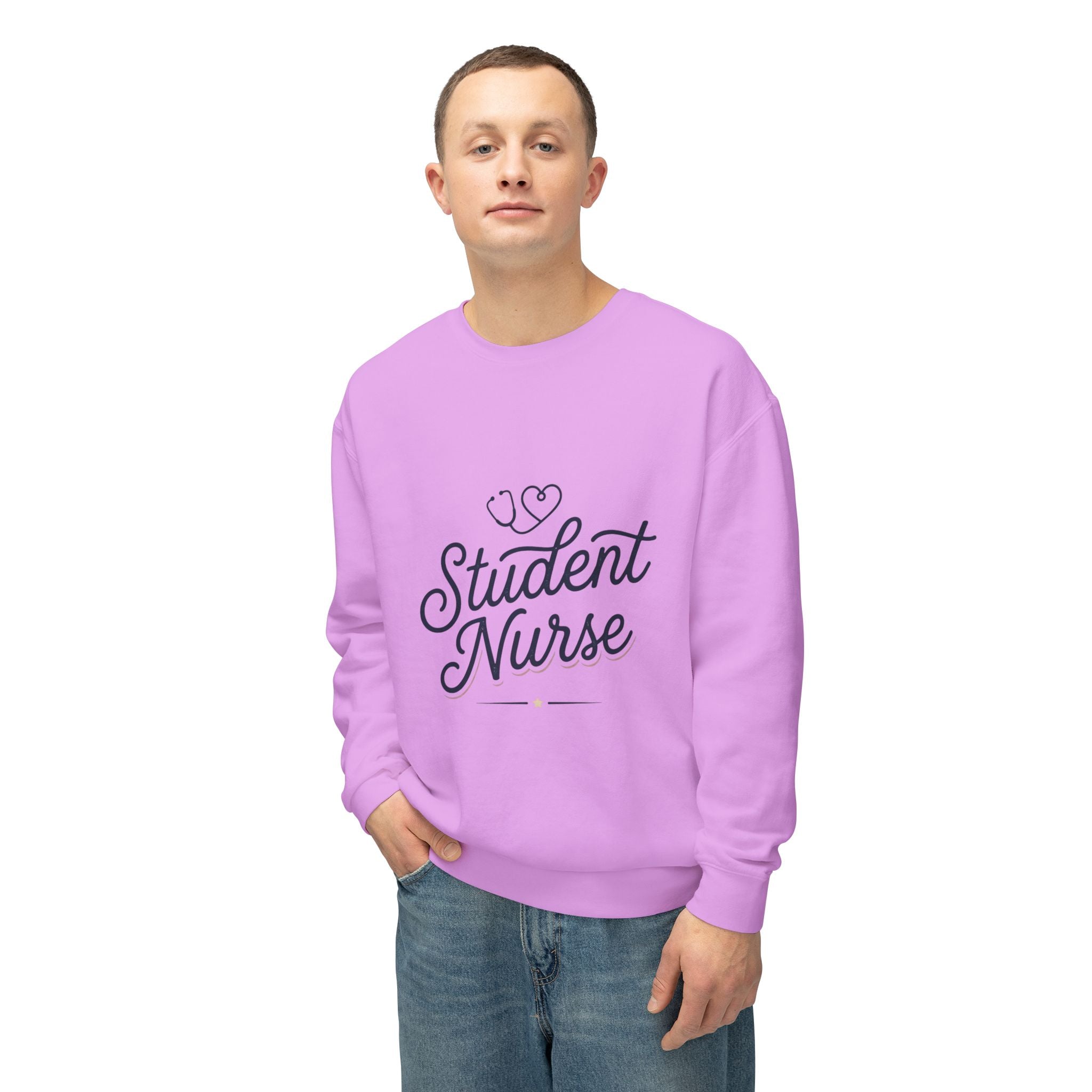 Student Nurse Crewneck Sweatshirt — Cute Stethoscope Nursing School Gift