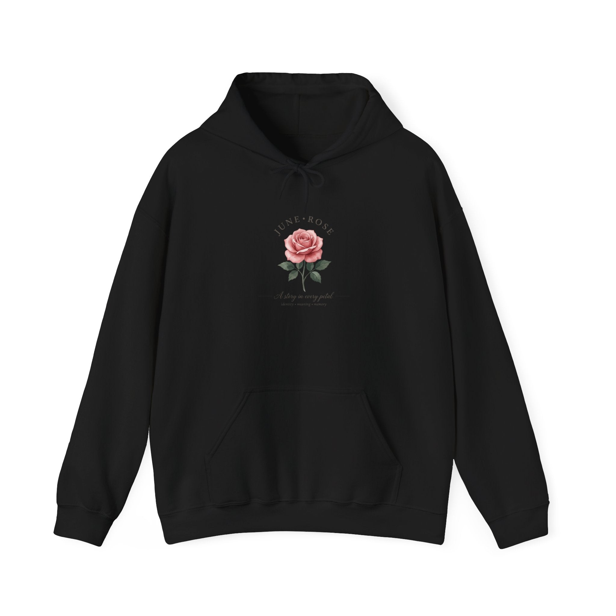 Birth Month Rose Hoodie | Birth Flower, Watercolor Botanical, Personalized