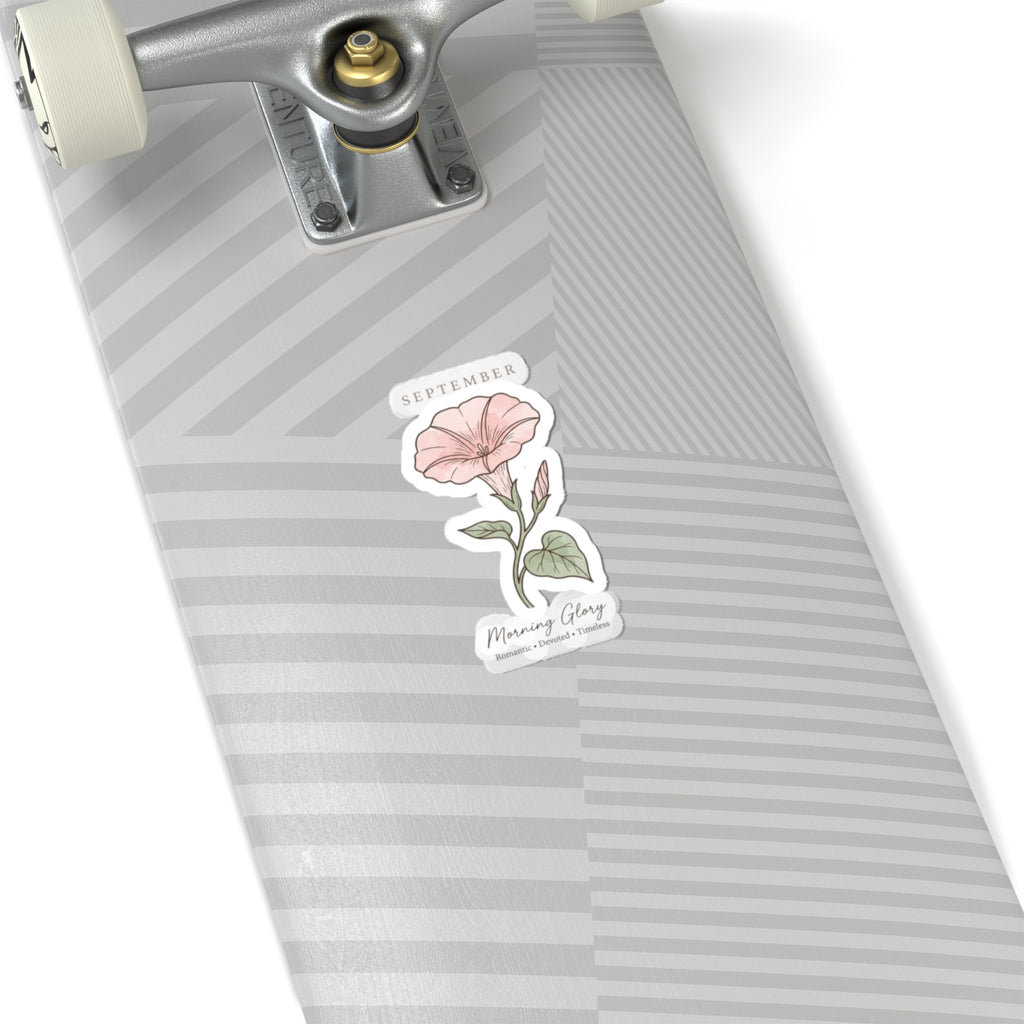 September Morning Glory Sticker | Birth Month Flower, Botanical Line Art