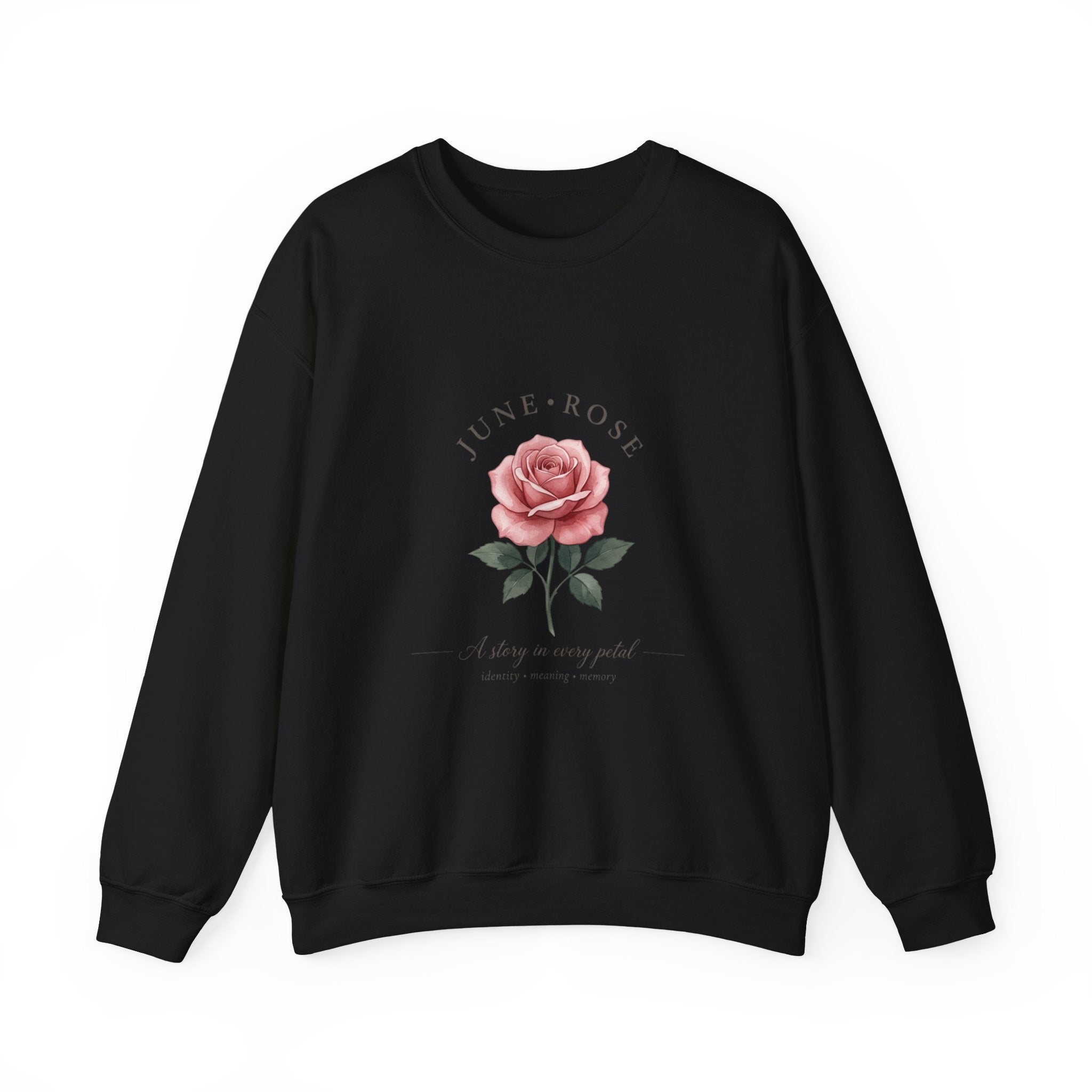 June Rose Birth Month Sweatshirt | Birth Flower, Botanical Watercolor