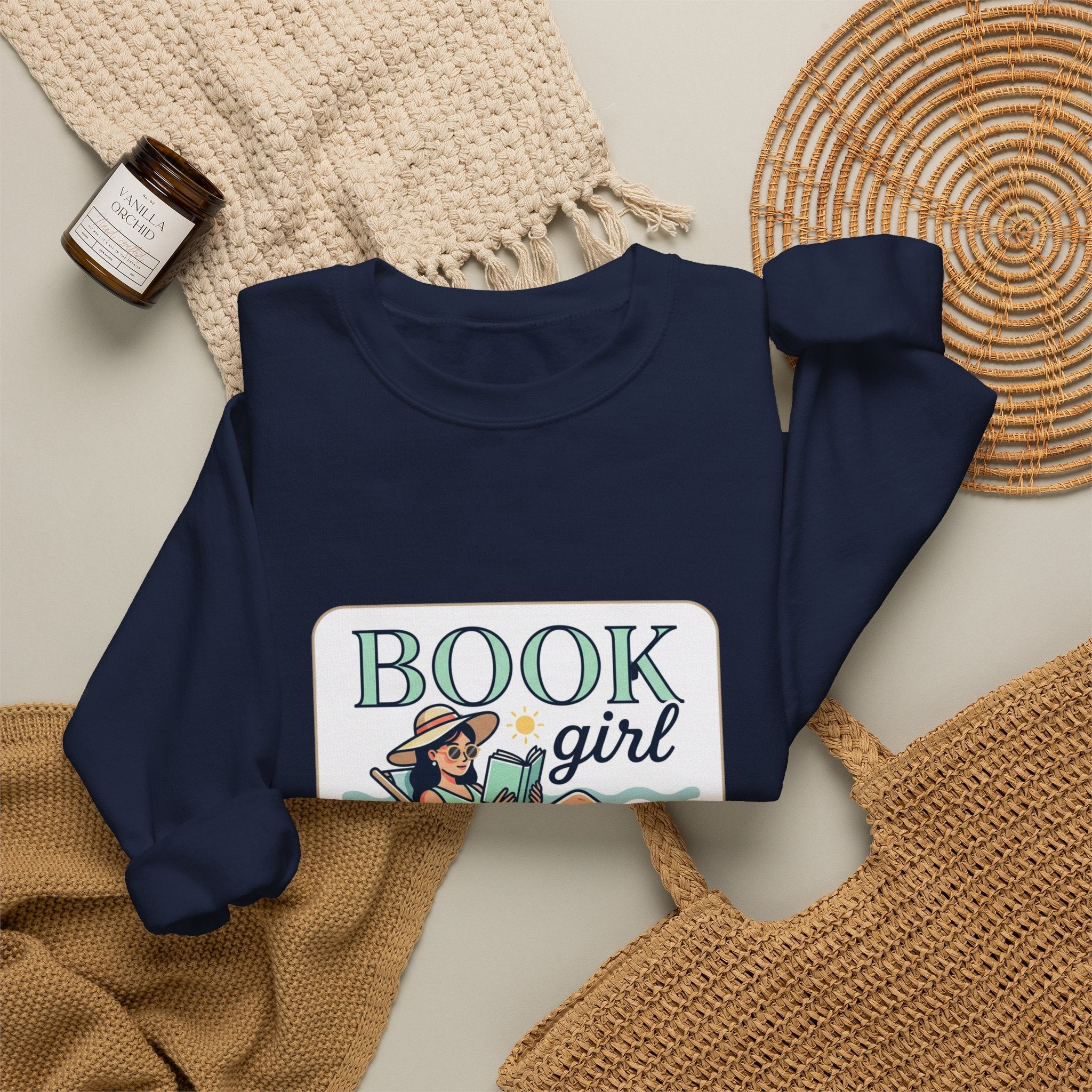 Book Girl Summer Crewneck Sweatshirt | BookTok, Reading Aesthetic