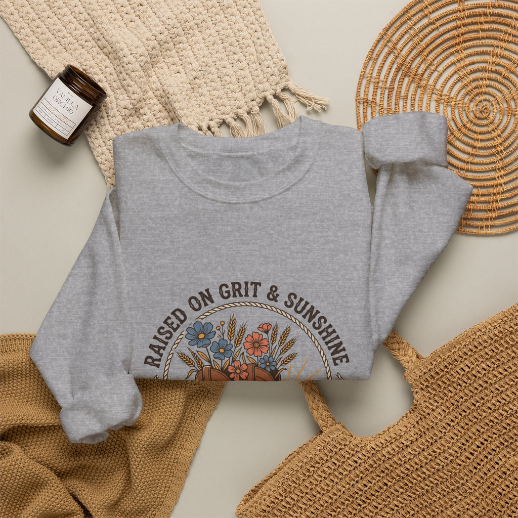 Raised on Grit & Sunshine Sweatshirt | Western Cowgirl Rustic Prairie