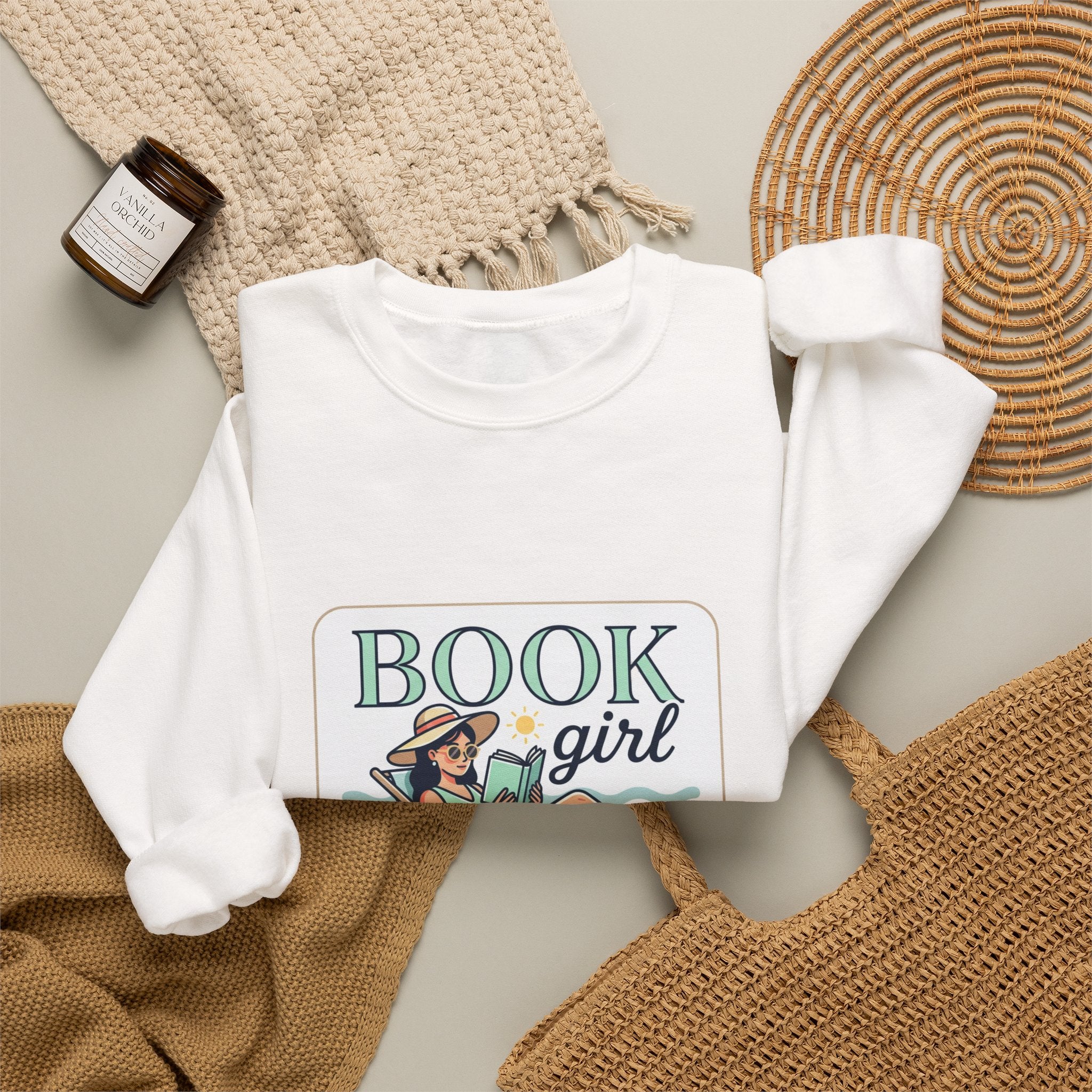 Book Girl Summer Crewneck Sweatshirt | BookTok, Reading Aesthetic