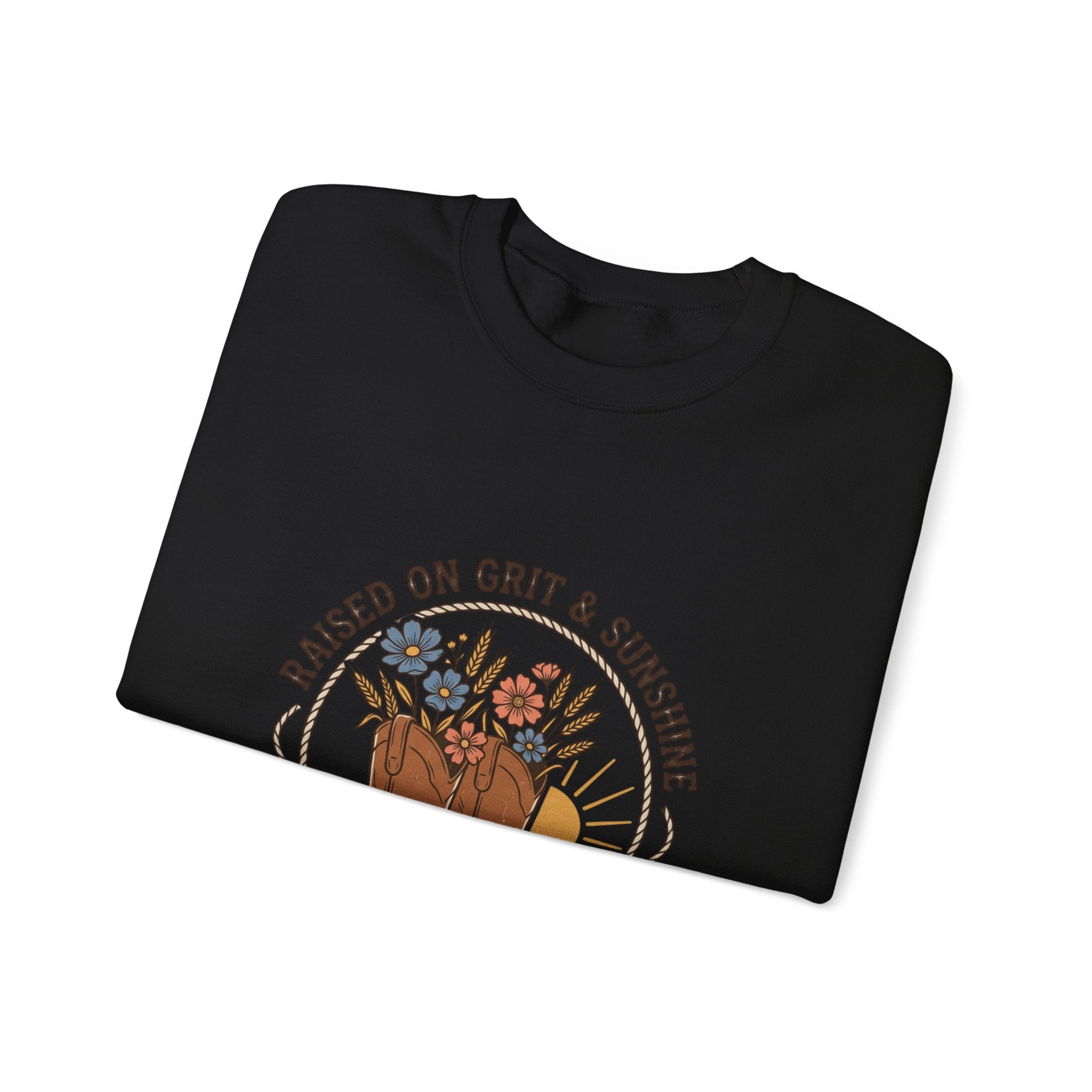 Raised on Grit & Sunshine Sweatshirt | Western Cowgirl Rustic Prairie
