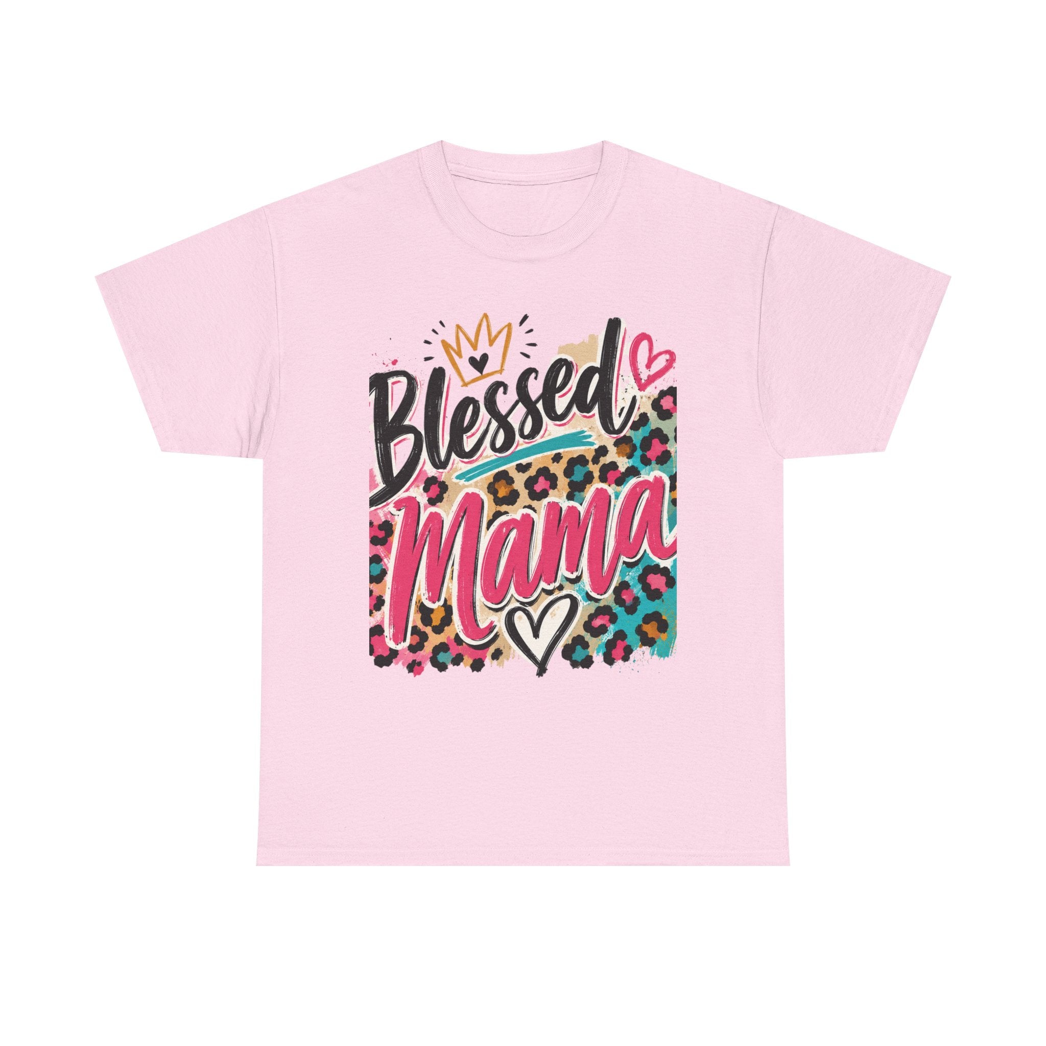 Blessed Mama Leopard Heart T-Shirt — Mother’s Day Graphic Tee