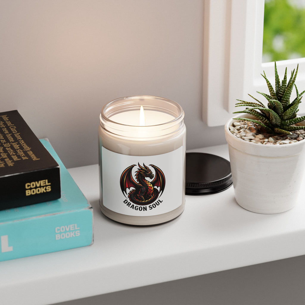 Dragon Soul Candle, fantasy dragon art, mythical creature, dark academia