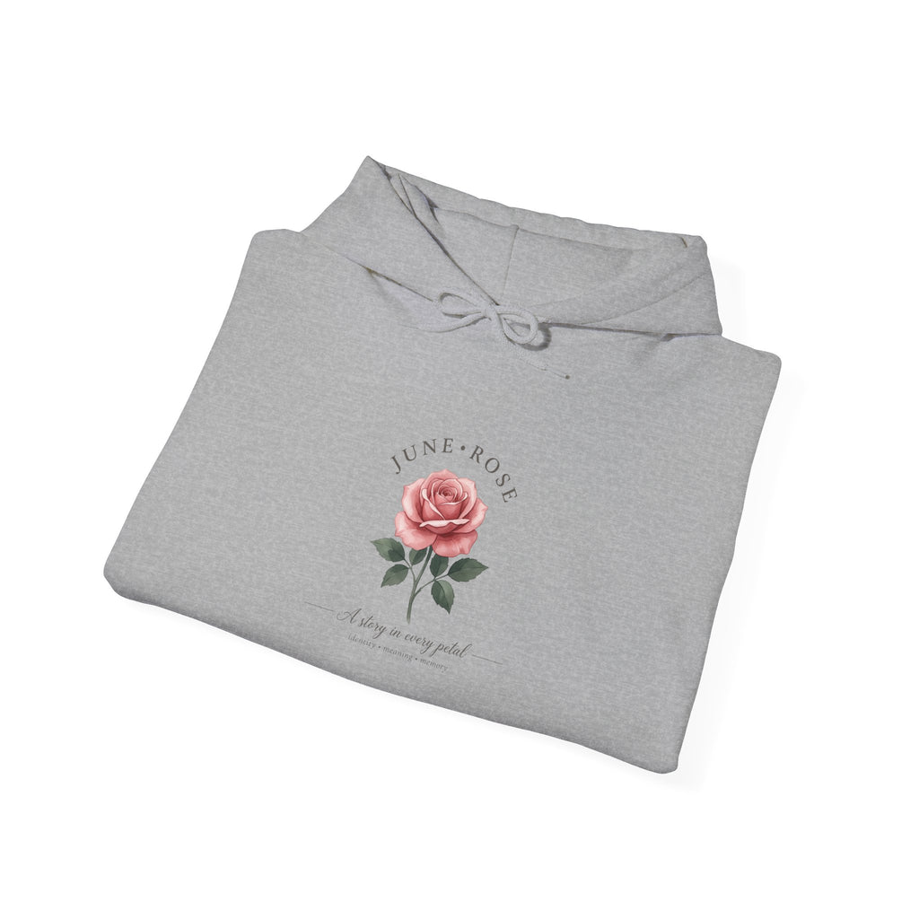Birth Month Rose Hoodie | Birth Flower, Watercolor Botanical, Personalized