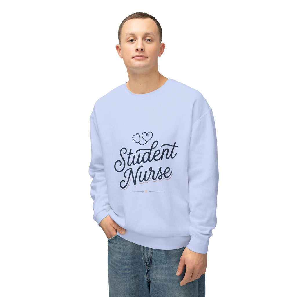 Student Nurse Crewneck Sweatshirt — Cute Stethoscope Nursing School Gift