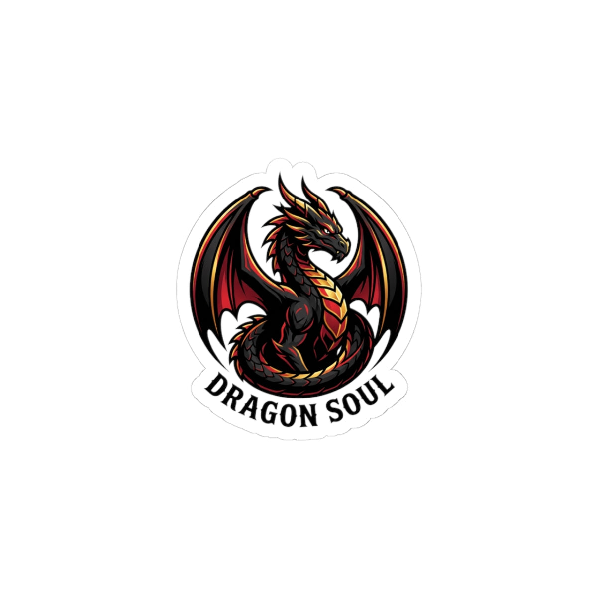 Dragon Soul Sticker | dragon, fantasy art, tattoo style
