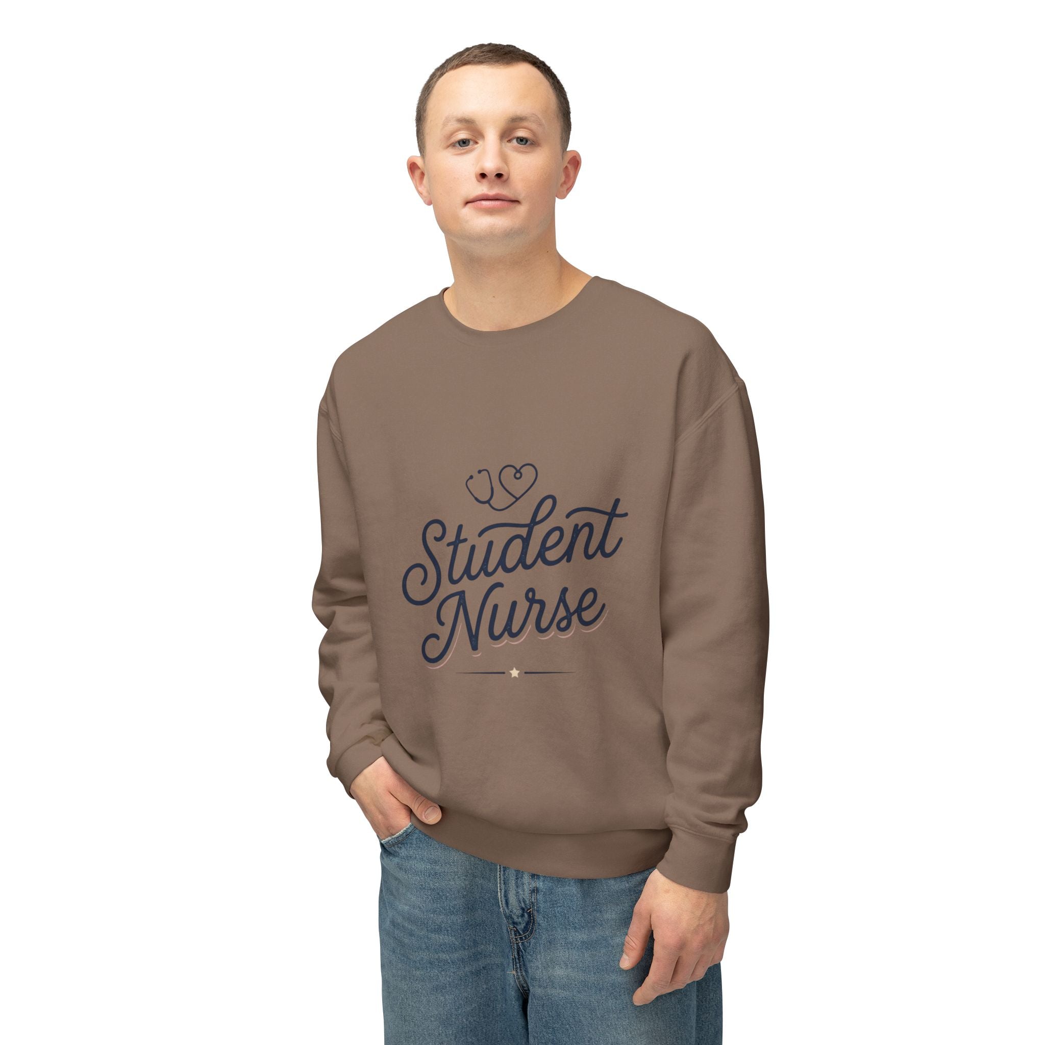 Student Nurse Crewneck Sweatshirt — Cute Stethoscope Nursing School Gift