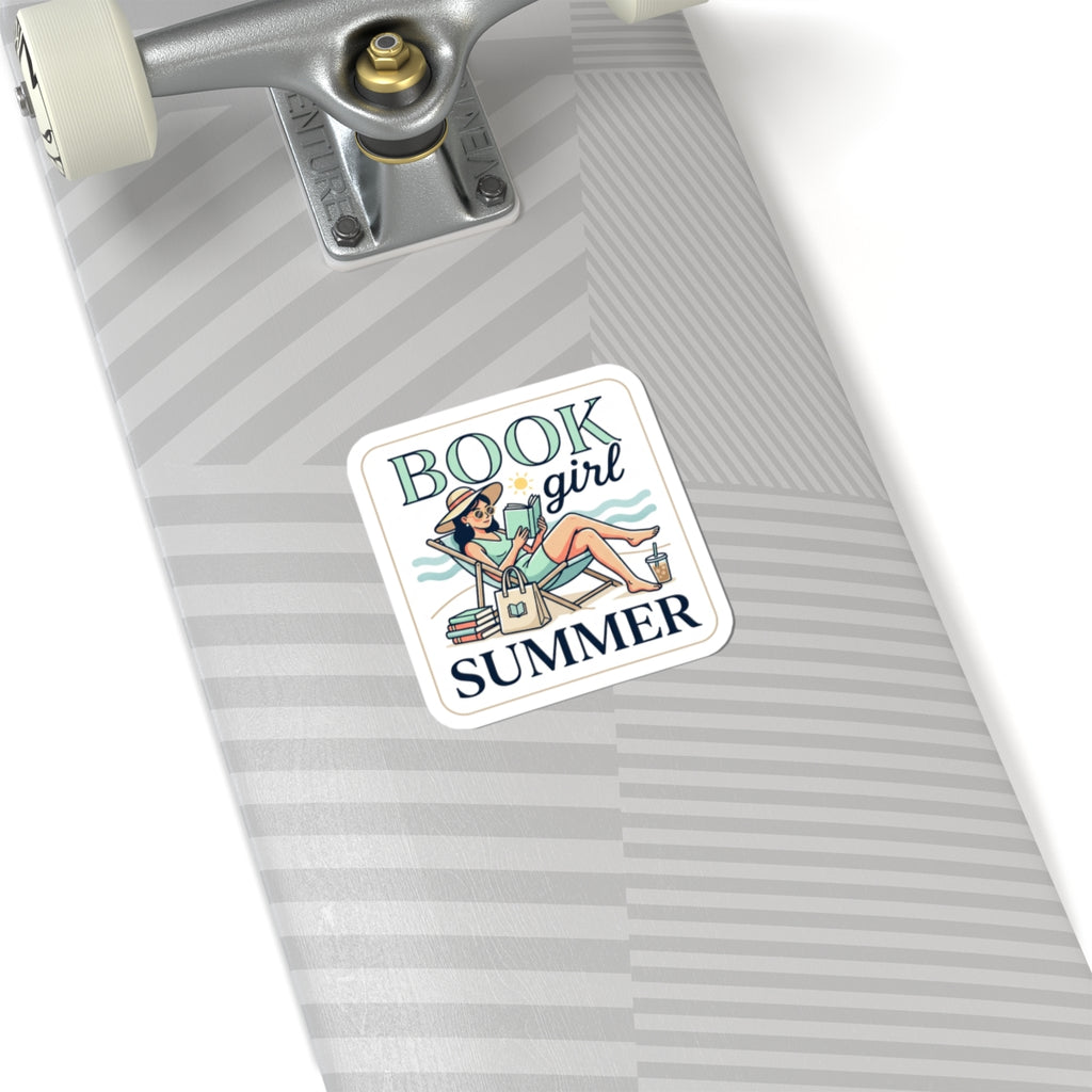 Book Girl Summer Kiss-Cut Stickers | BookTok, bookish summer aesthetic