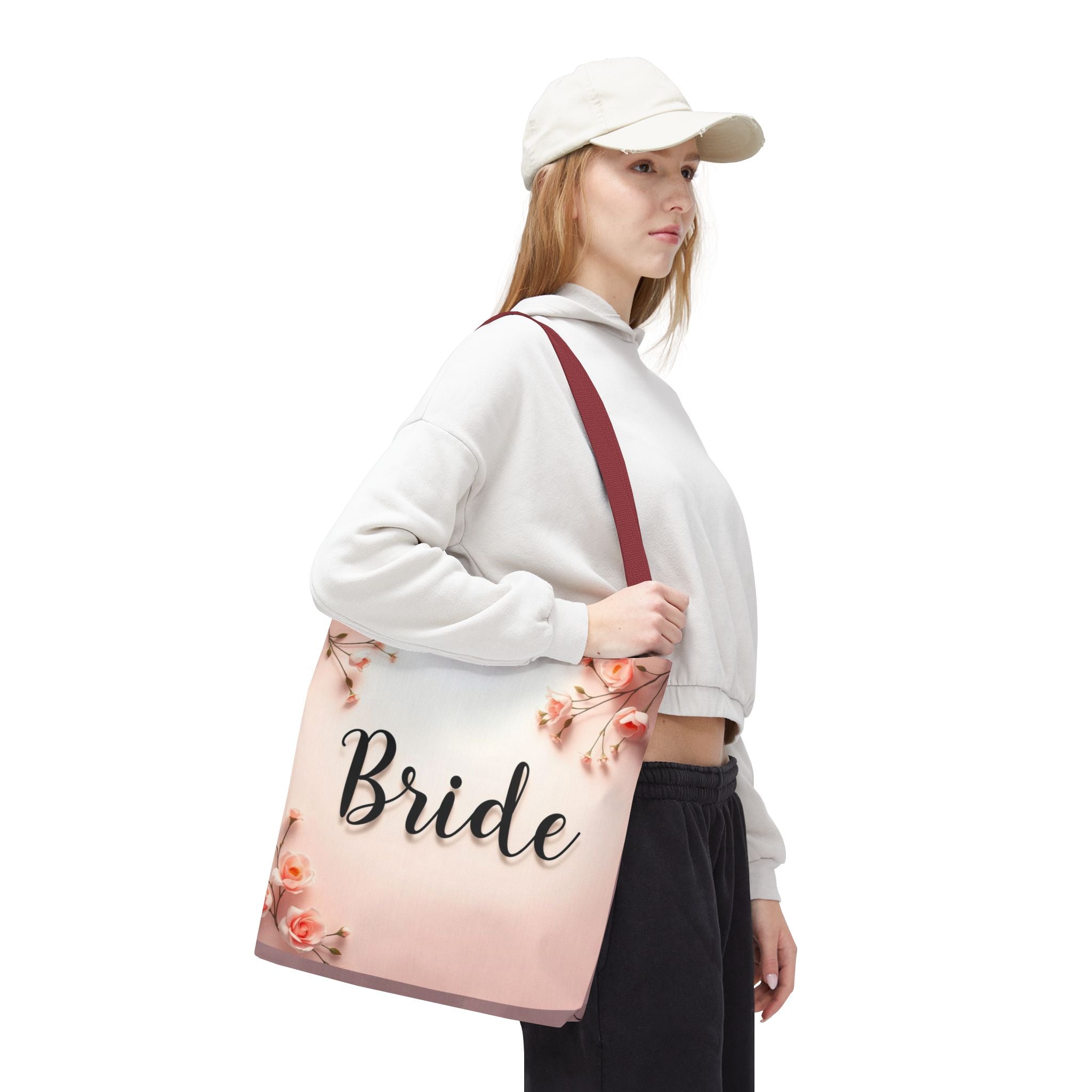 Bride Floral Tote Bag – Pink Bridal Shower & Bachelorette Gift