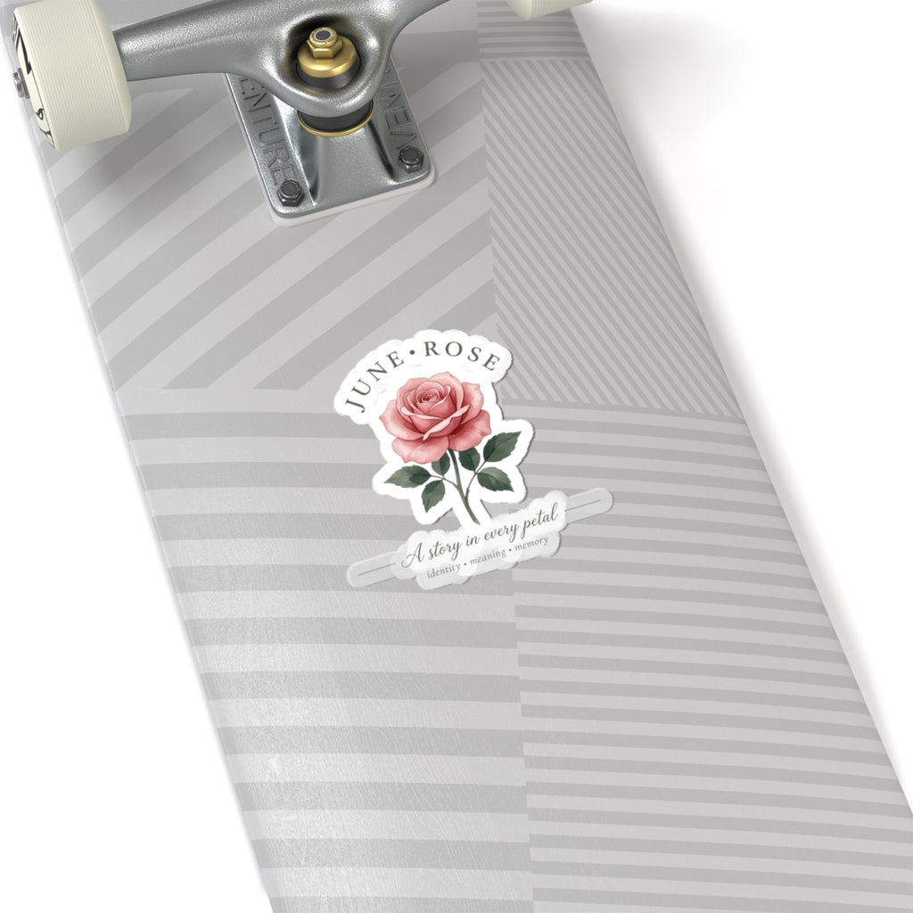 June Rose Botanical Sticker | Birth Month Flower, Watercolor, Personalized