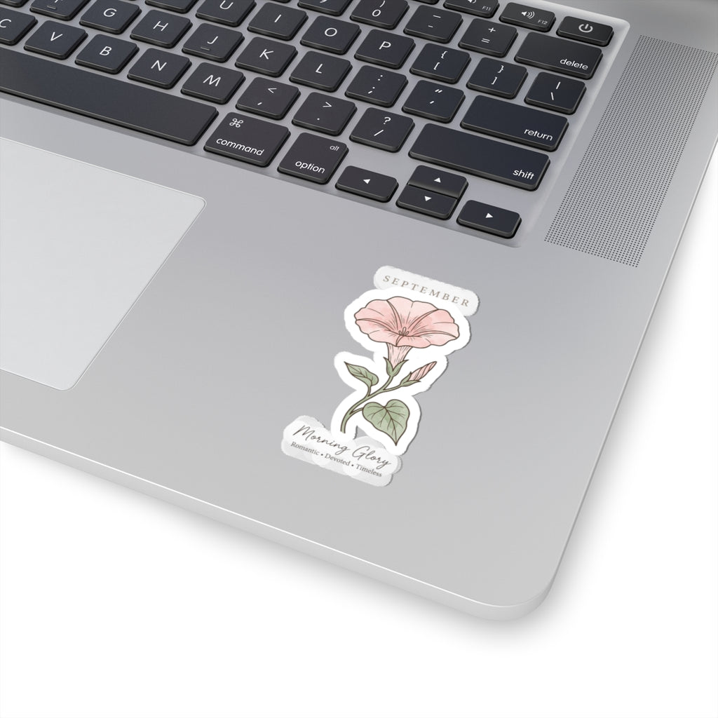 September Morning Glory Sticker | Birth Month Flower, Botanical Line Art