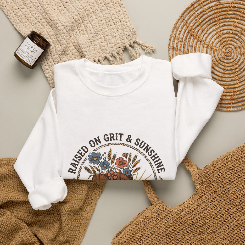 Raised on Grit & Sunshine Sweatshirt | Western Cowgirl Rustic Prairie