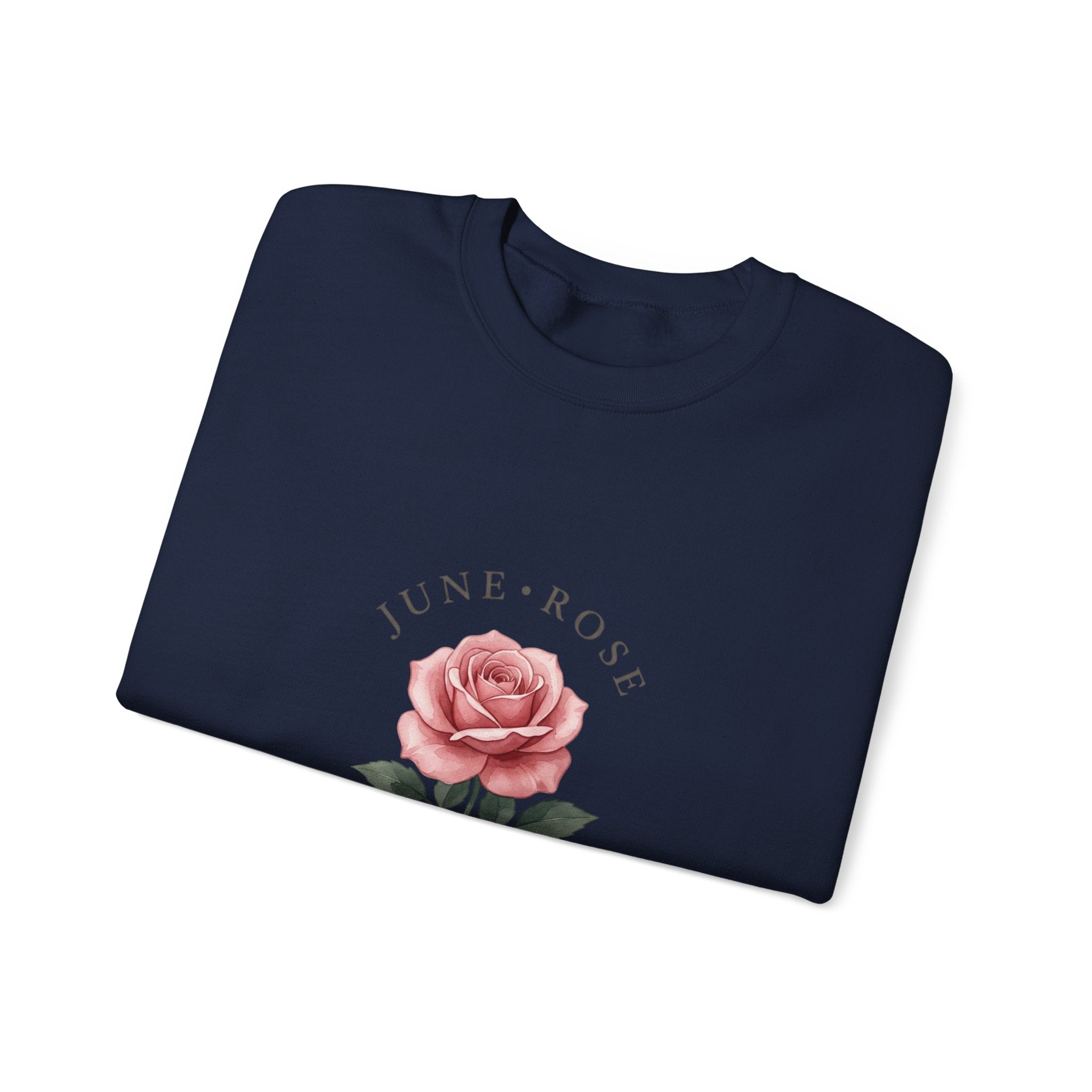 June Rose Birth Month Sweatshirt | Birth Flower, Botanical Watercolor