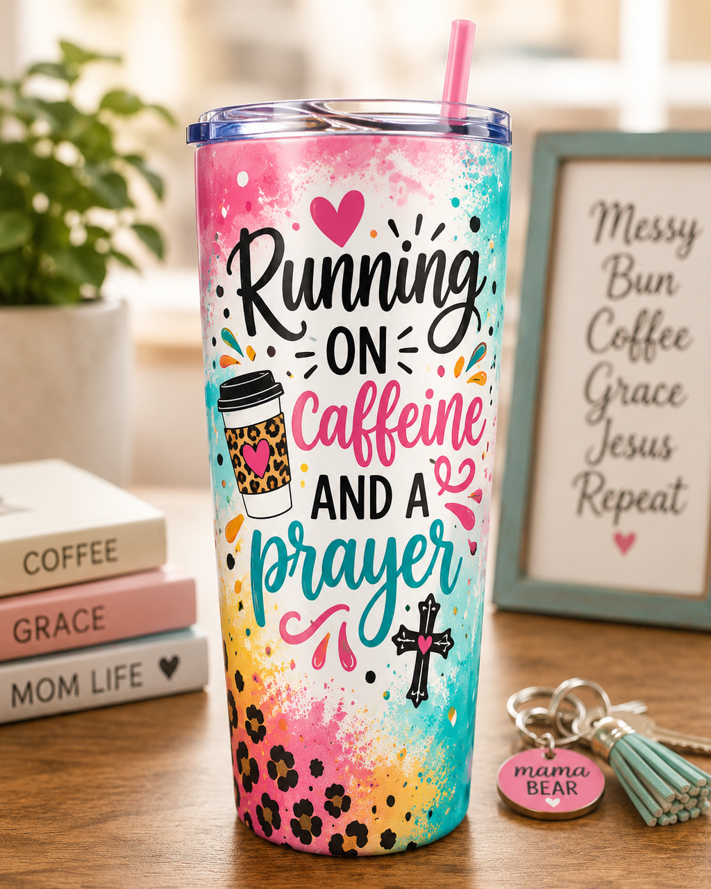 Mama Tumbler 20oz — Colorful Fun Travel Cup for Moms