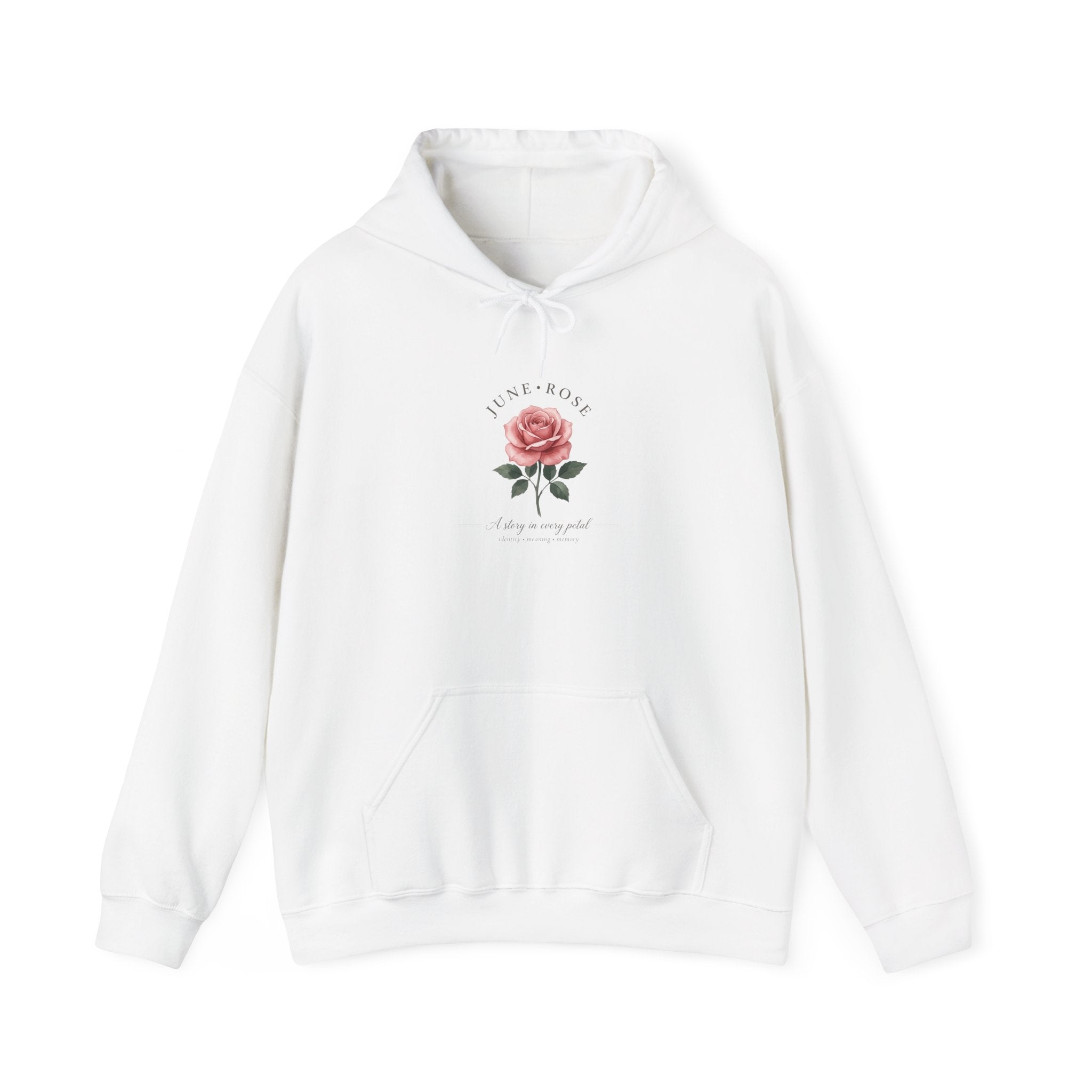 Birth Month Rose Hoodie | Birth Flower, Watercolor Botanical, Personalized