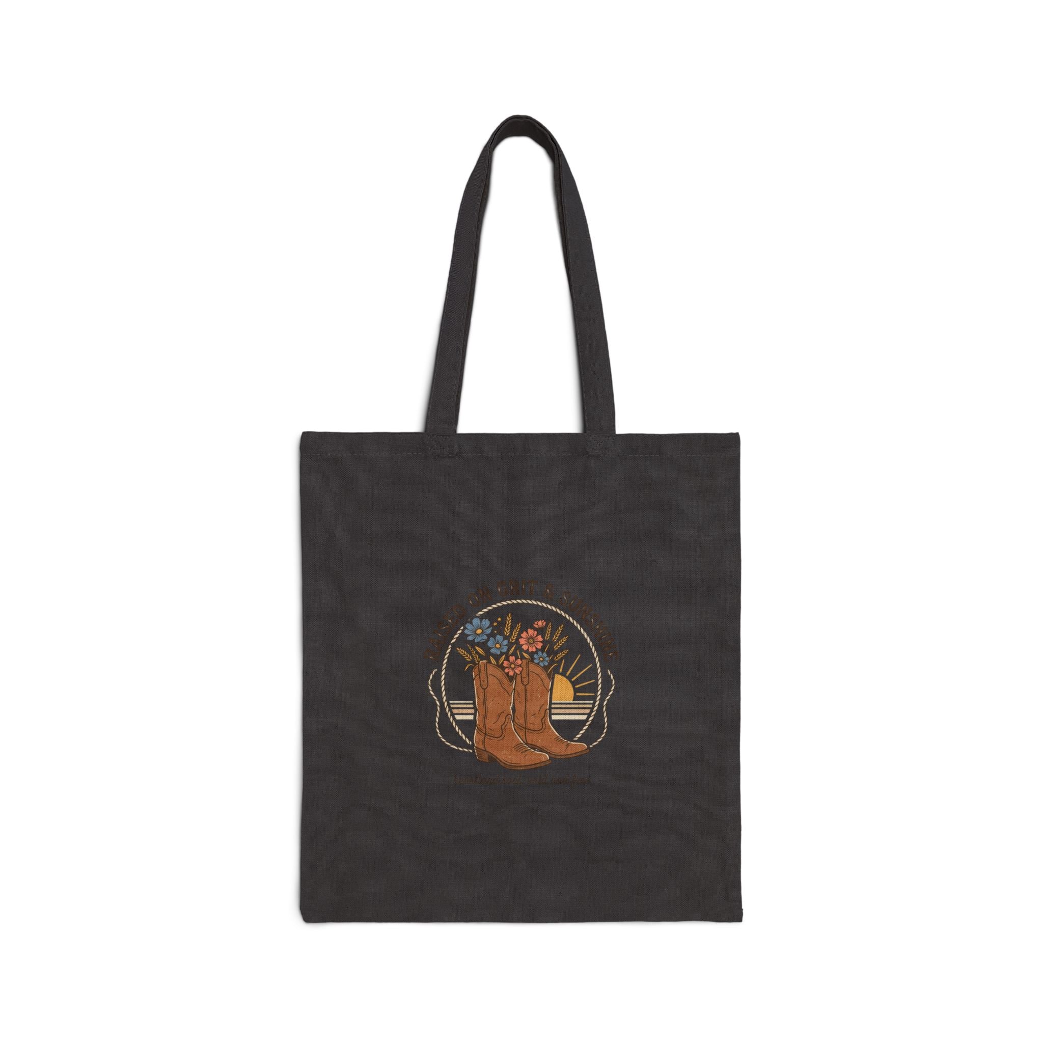 Boots & Sunshine Tote | western cowgirl rustic prairie canvas