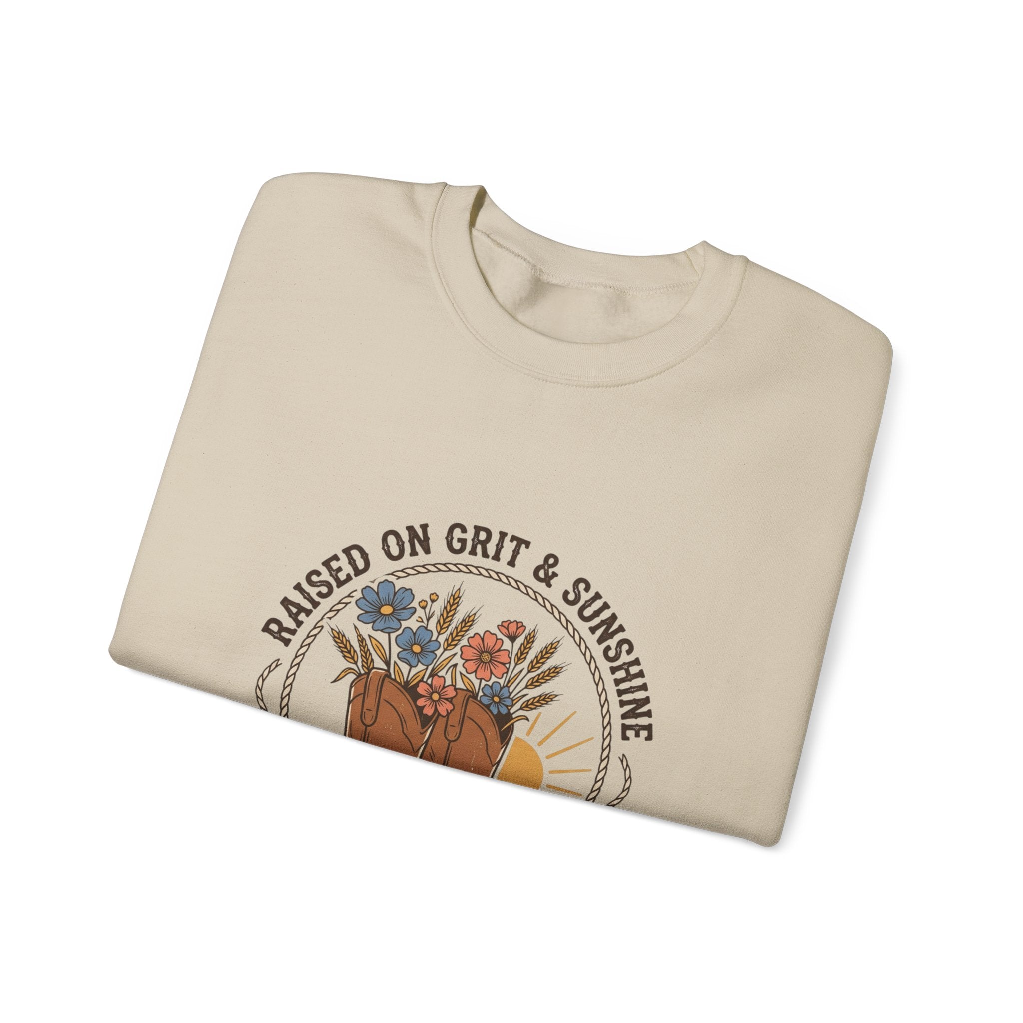 Raised on Grit & Sunshine Sweatshirt | Western Cowgirl Rustic Prairie