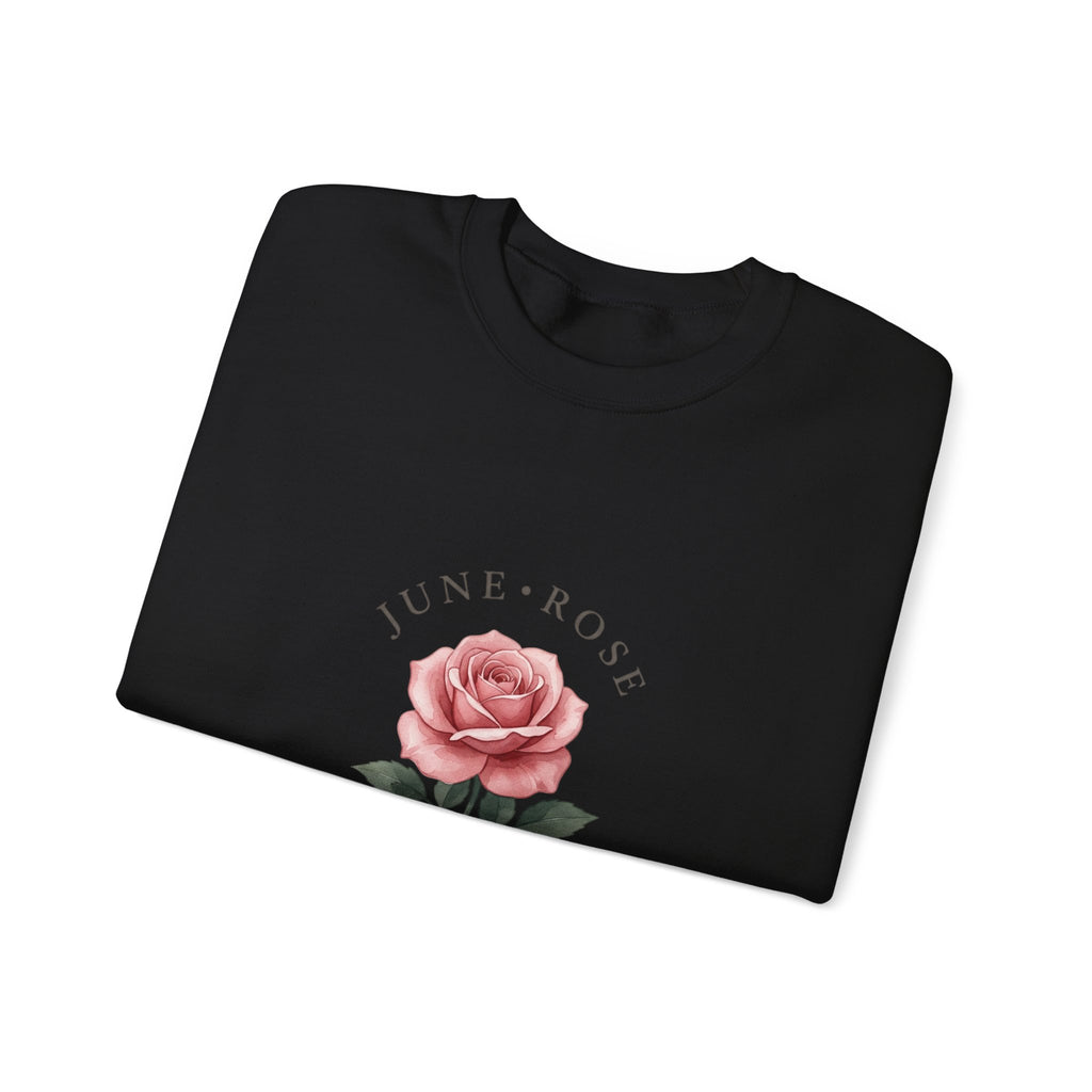 June Rose Birth Month Sweatshirt | Birth Flower, Botanical Watercolor