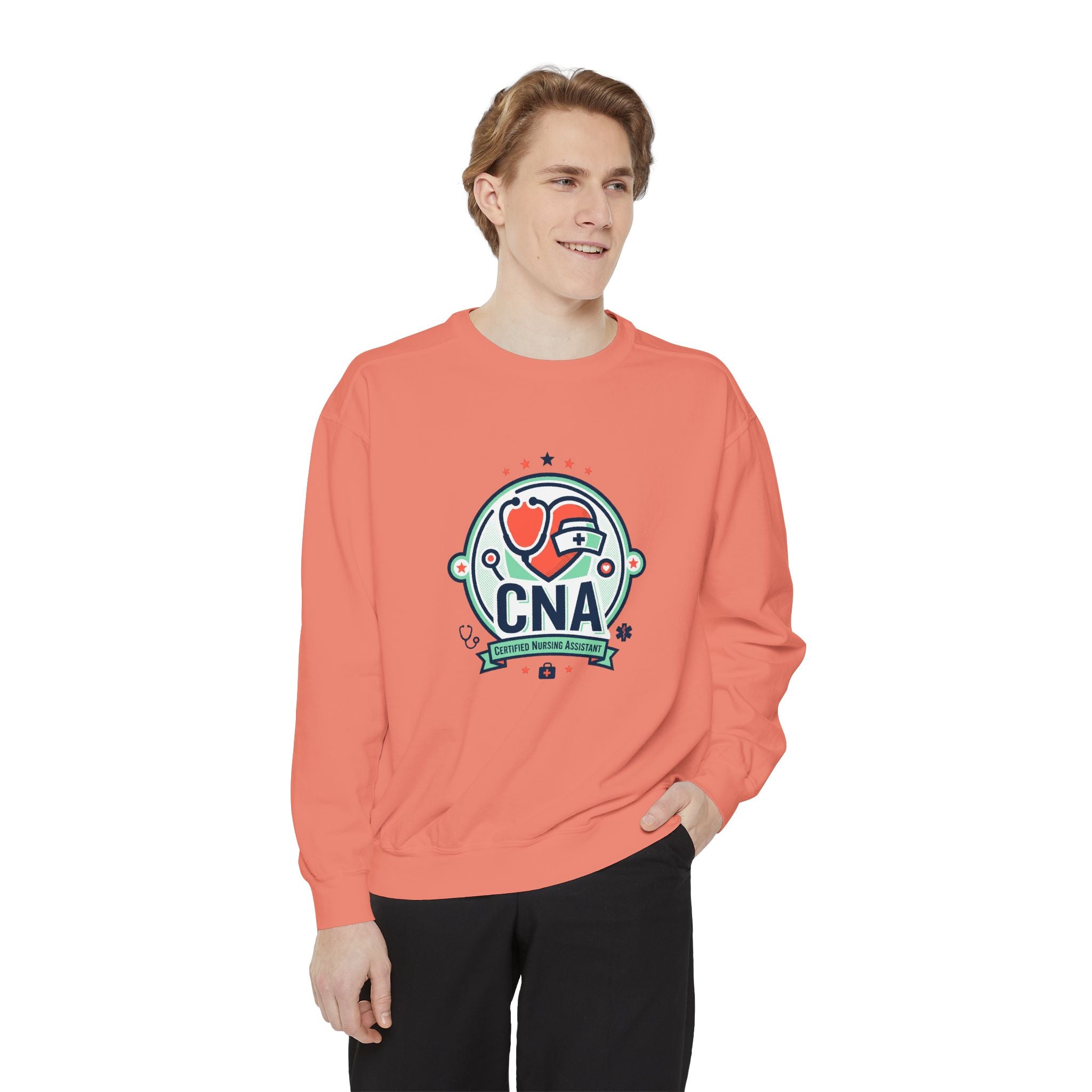 CNA Heart Stethoscope Sweatshirt — Certified Nursing Assistant Crewneck