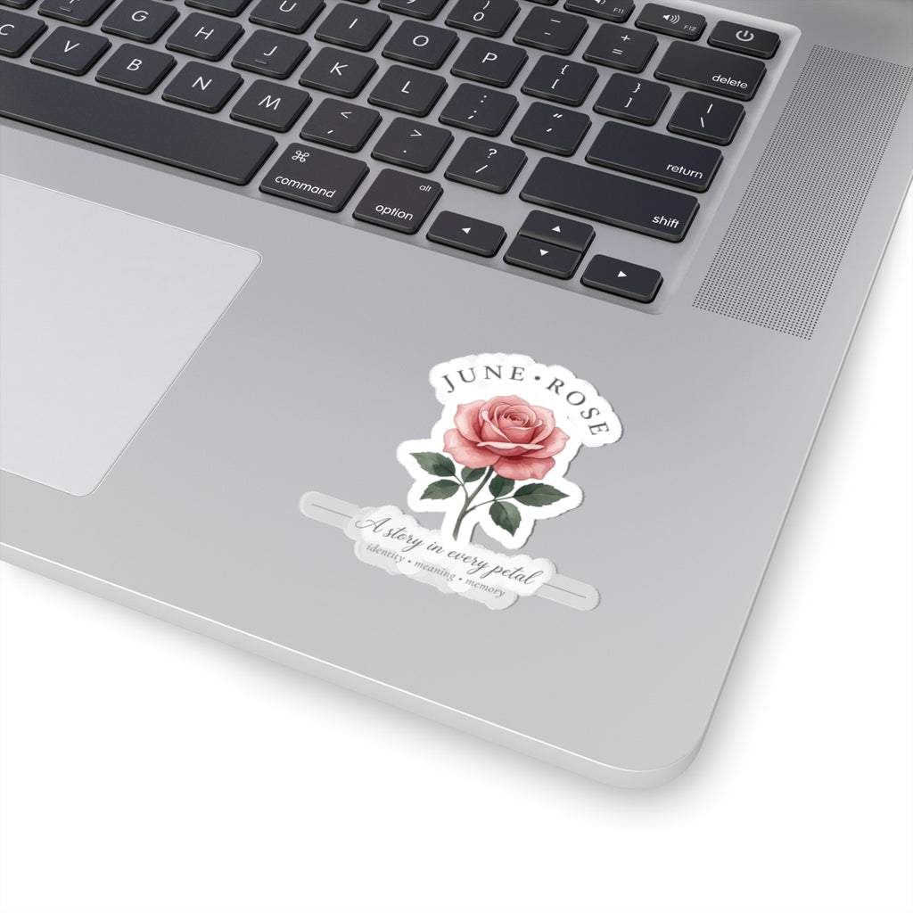 June Rose Botanical Sticker | Birth Month Flower, Watercolor, Personalized