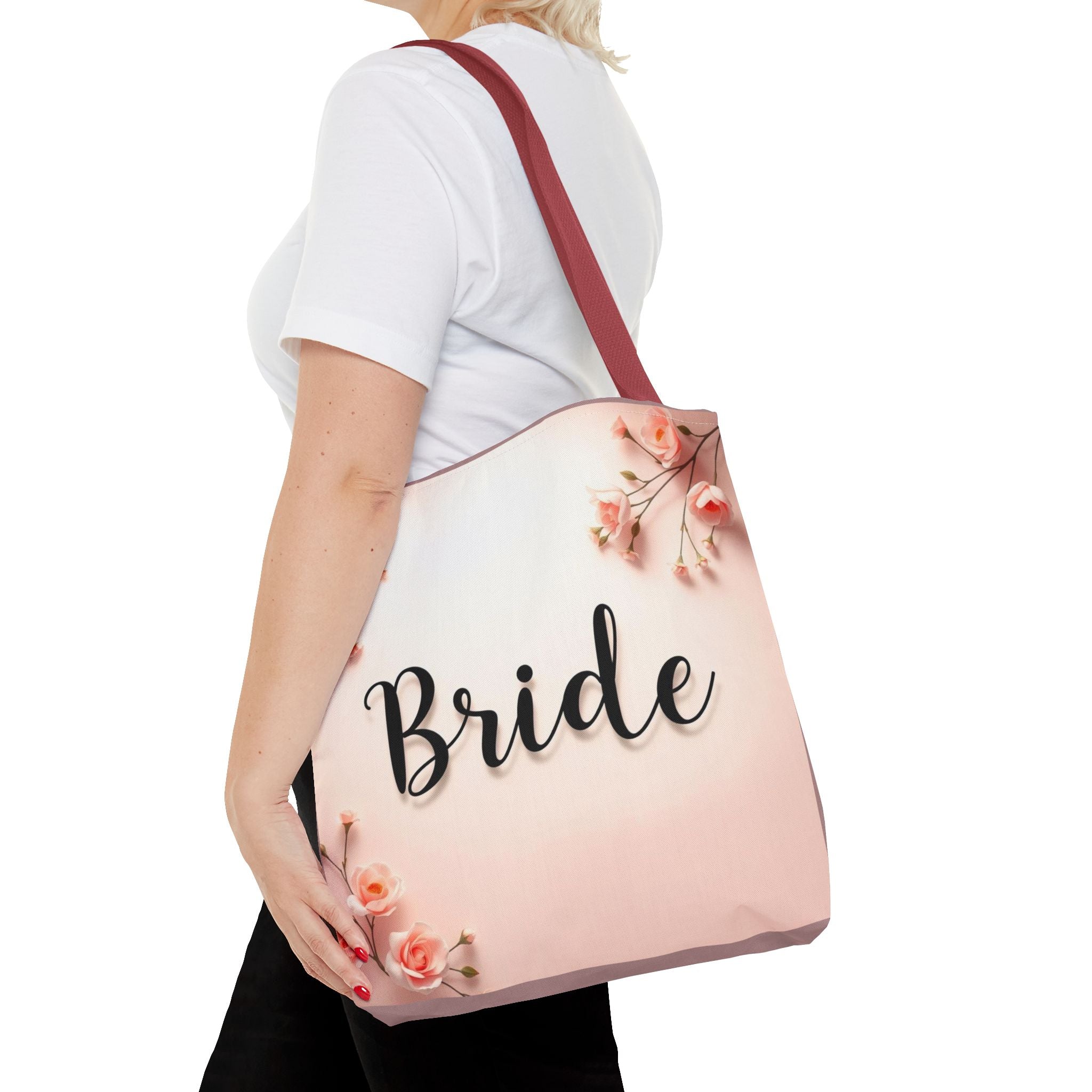 Bride Floral Tote Bag – Pink Bridal Shower & Bachelorette Gift