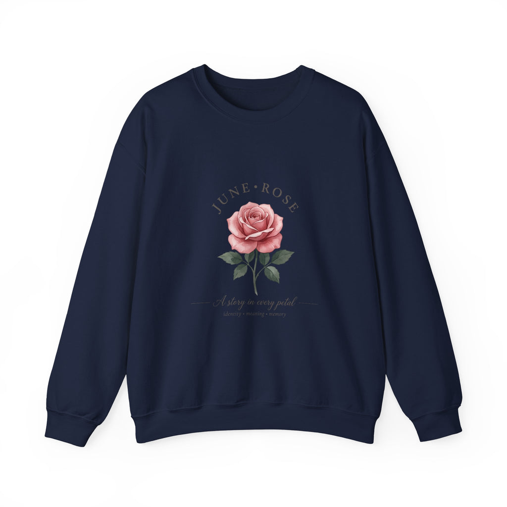 June Rose Birth Month Sweatshirt | Birth Flower, Botanical Watercolor