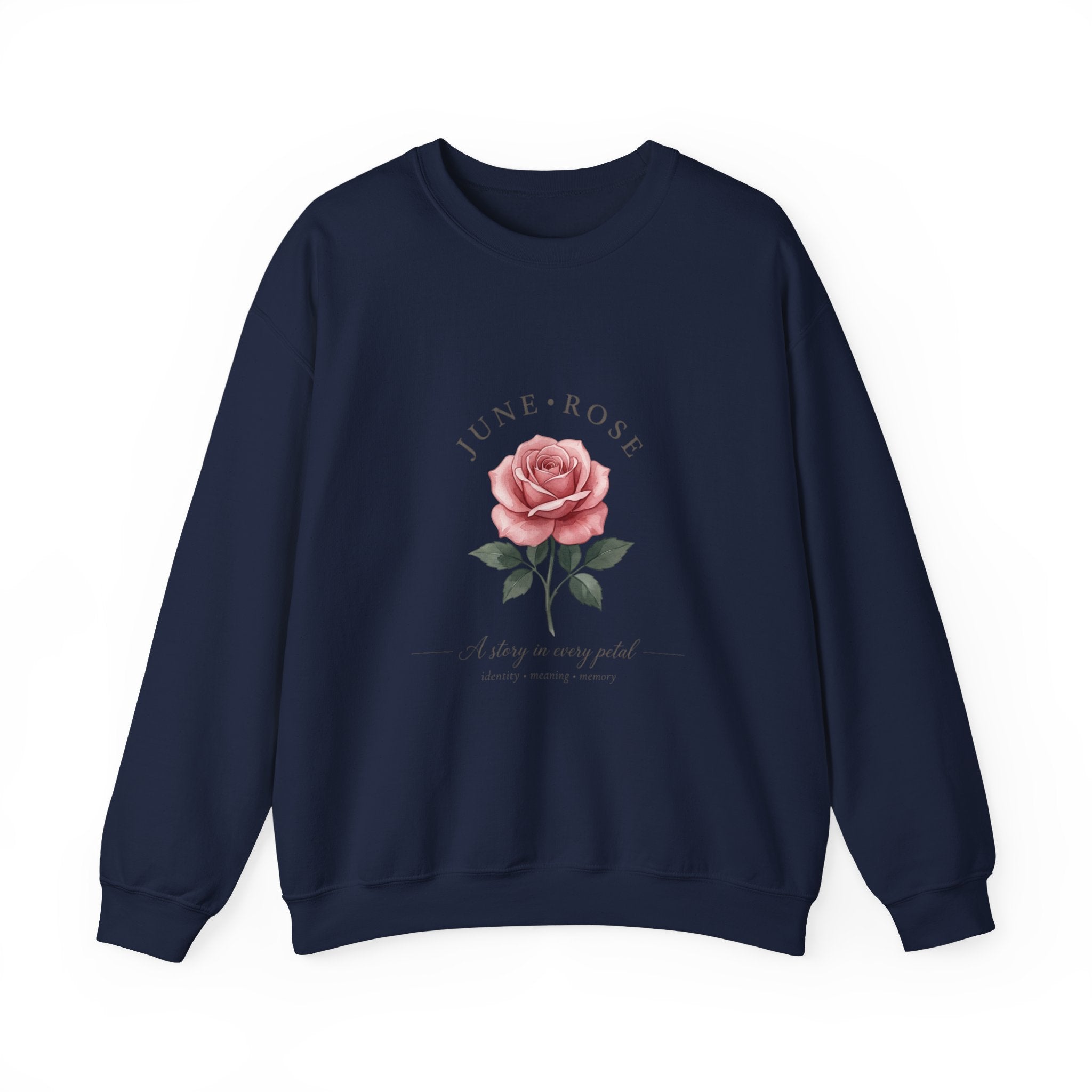 June Rose Birth Month Sweatshirt | Birth Flower, Botanical Watercolor